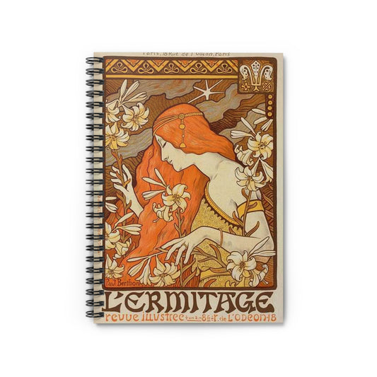 Paul Emile Berthon - Affiche pour la Revue "l'Érmitage. Spiral Bound Ruled Notebook with Printed Cover