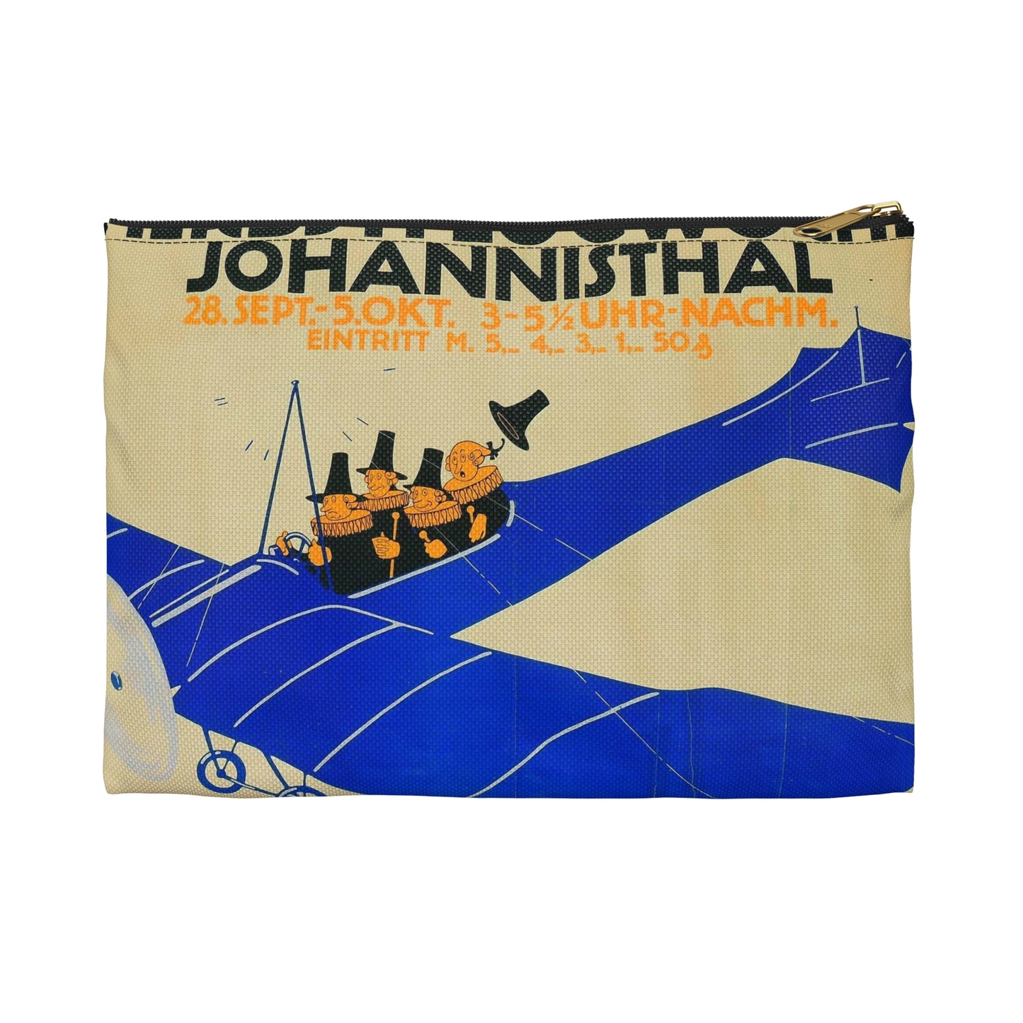 Herbstflugwoche Johannisthal - Julius Klinger Large Organizer Pouch with Black Zipper