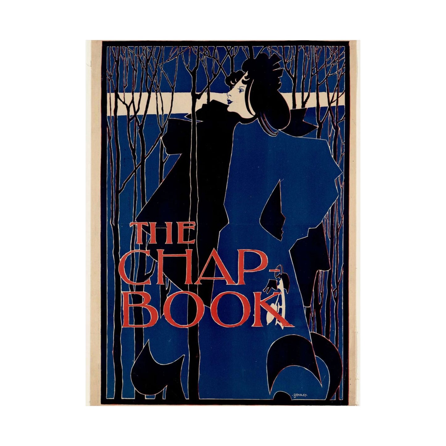 Will Bradley - The chap-book - Art nouveau public domain poster High Quality Matte Wall Art Poster for Home, Office, Classroom