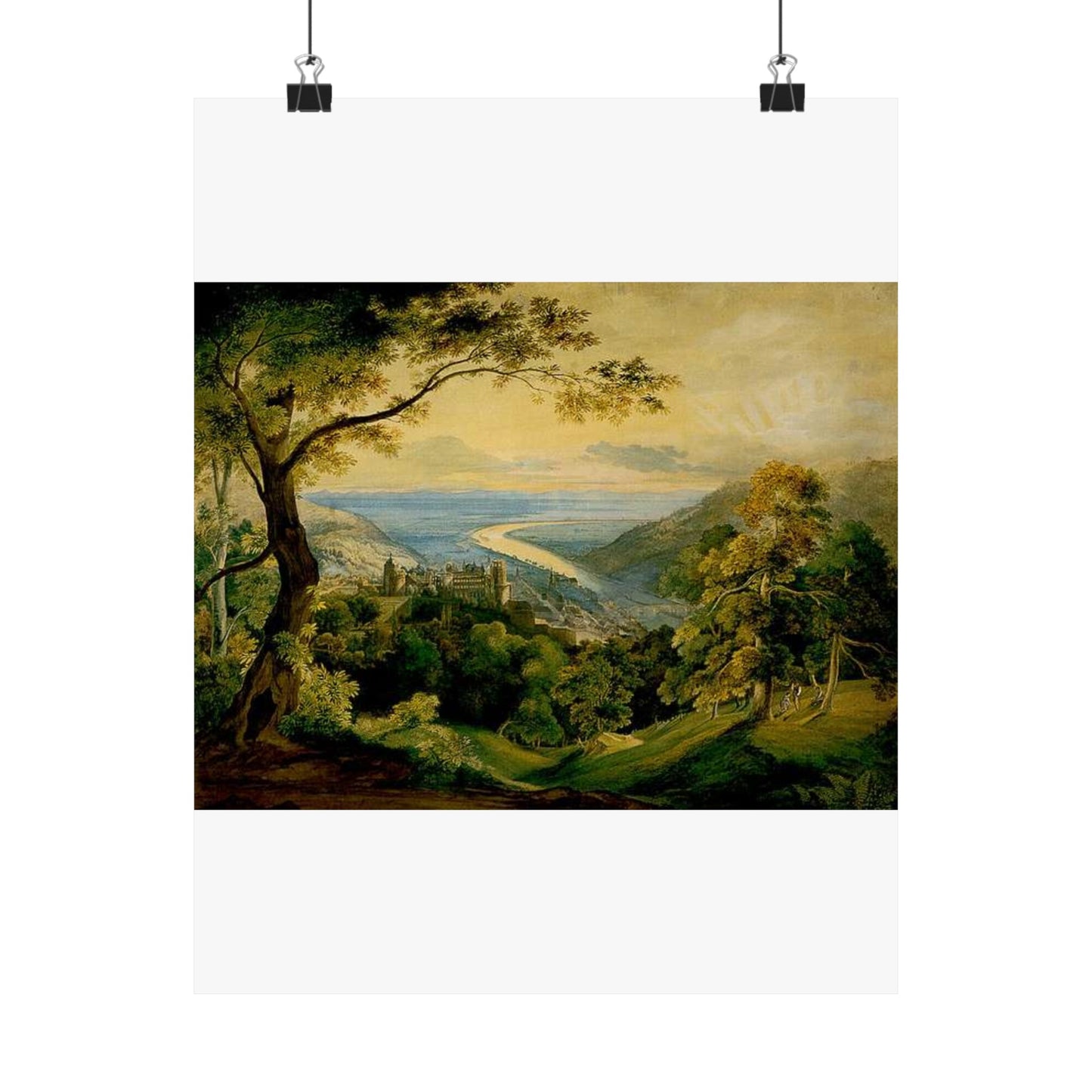 Heidelberger Schloss von Carl Rottmann 1815 High Quality Matte Wall Art Poster for Home, Office, Classroom