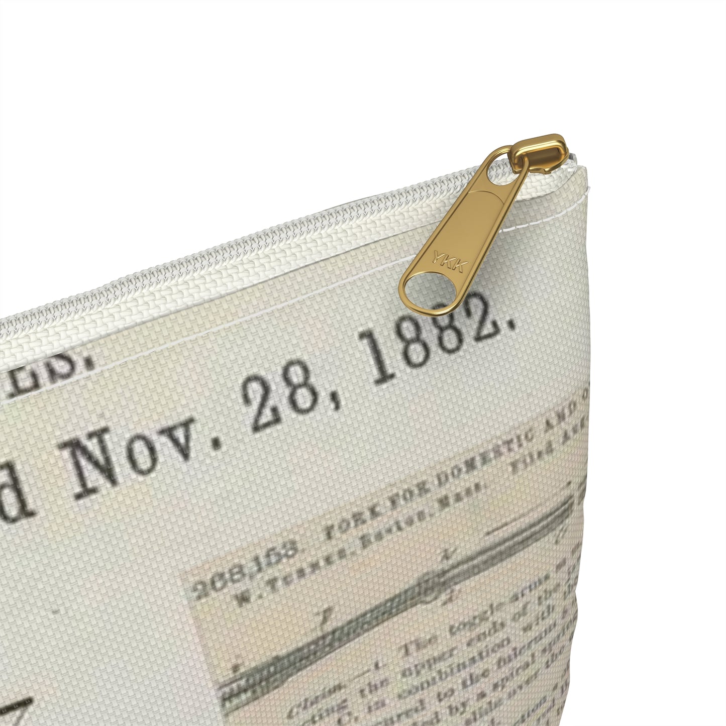 Patent drawing - for R. W. Turner's Fork for Domestic and Other Uses Public domain  image Large Organizer Pouch with Black Zipper