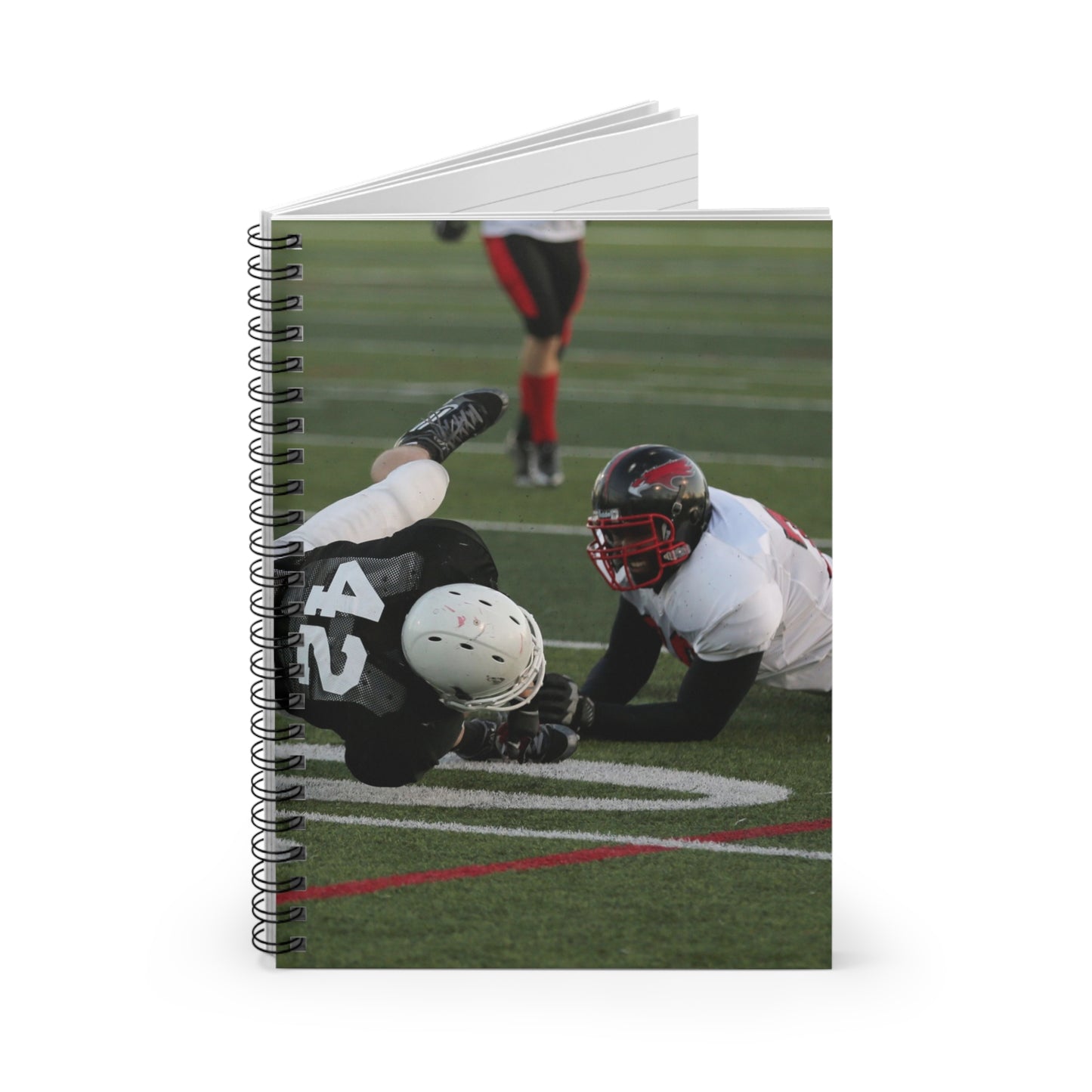 Fred Spencer, Falcons defensive lineman, trips up a - Spiral Notebook - Ruled Line