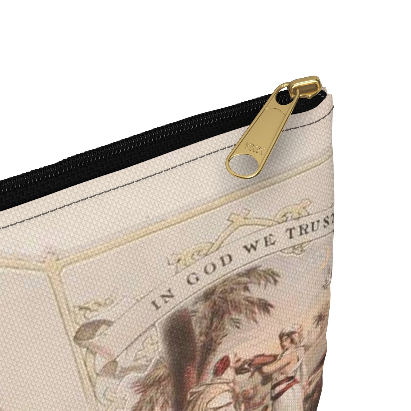 Odd fellowship - Print, Library of Congress collection Large Organizer Pouch with Black Zipper