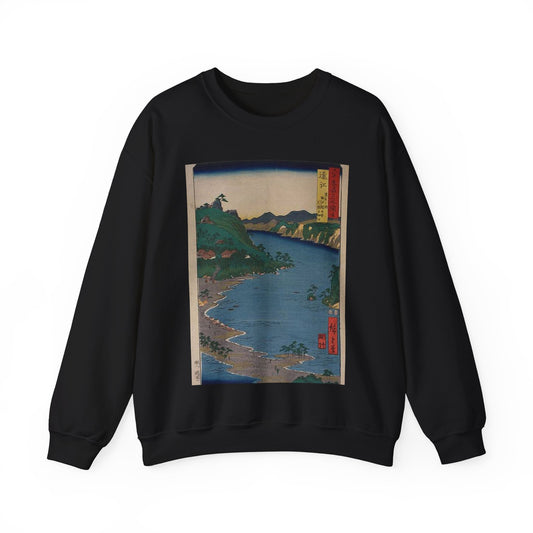 Hiroshige Tōtōmi Kanzanji, Utagawa Hiroshige Black Heavy Blend Adult Crew Neck SweatShirt