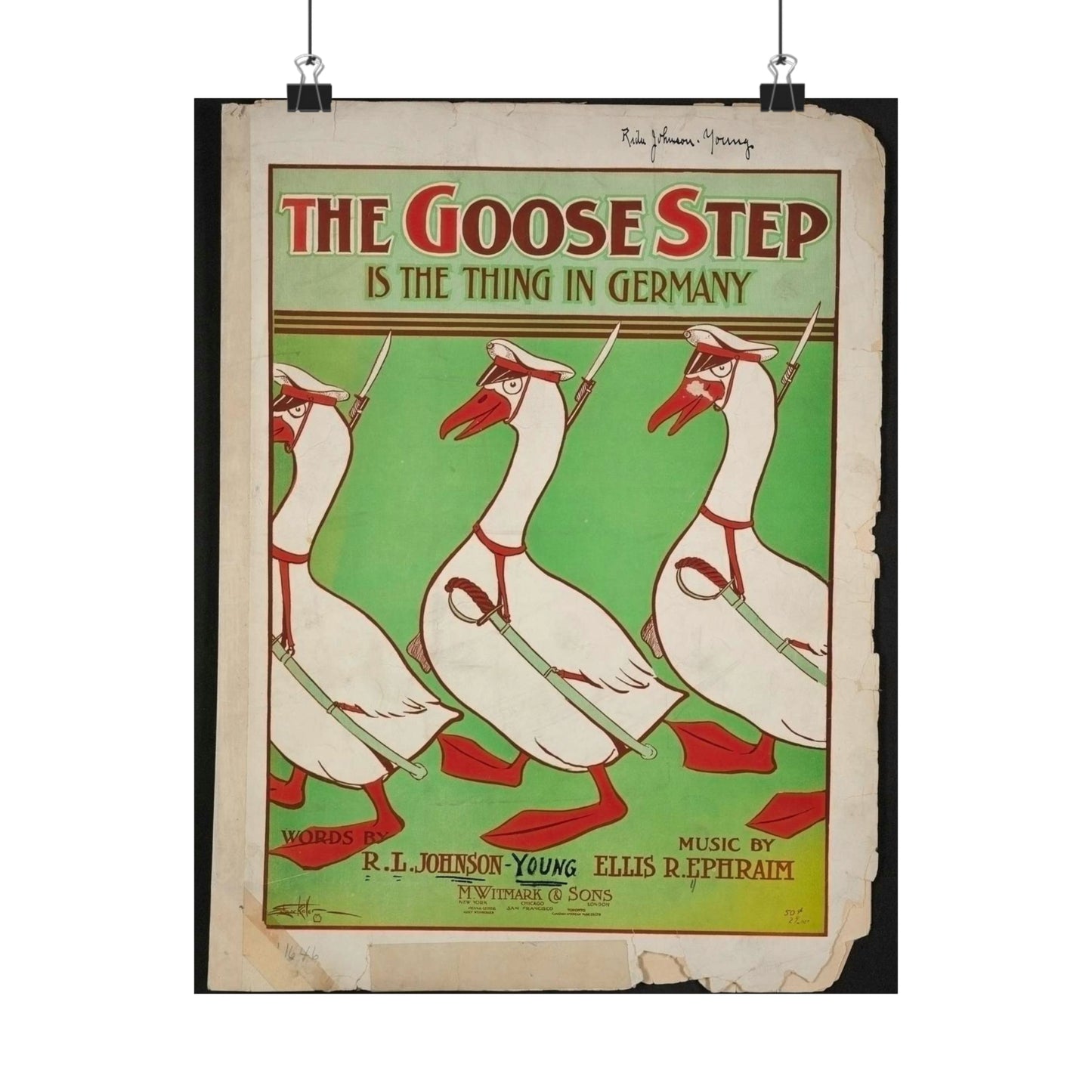 The goose step is the thing in Germany High Quality Matte Wall Art Poster for Home, Office, Classroom