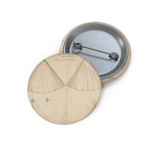 Patent drawing - Drawing of Improvement in Tents Public domain  image Pin Buttons with Crisp Design