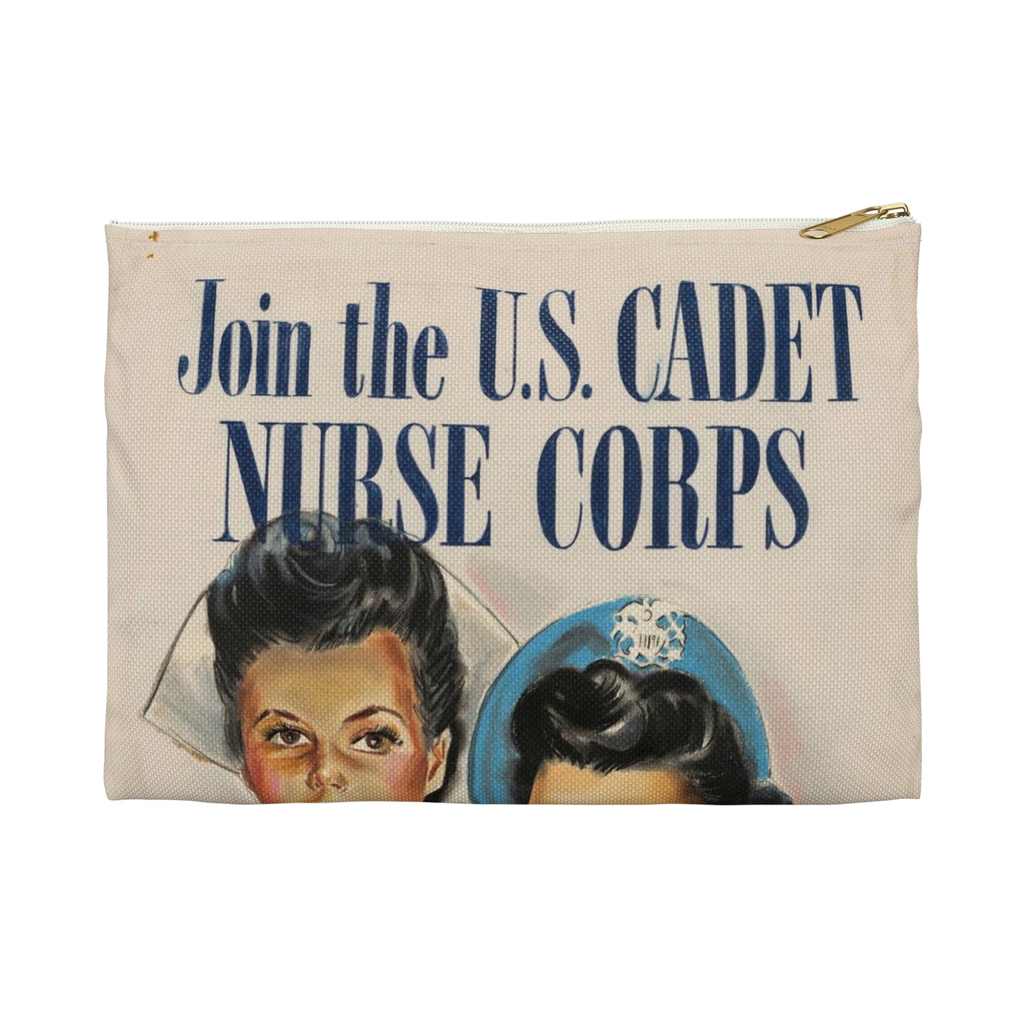 Join the U.S. Cadet Nurse Corps Large Organizer Pouch with Black Zipper