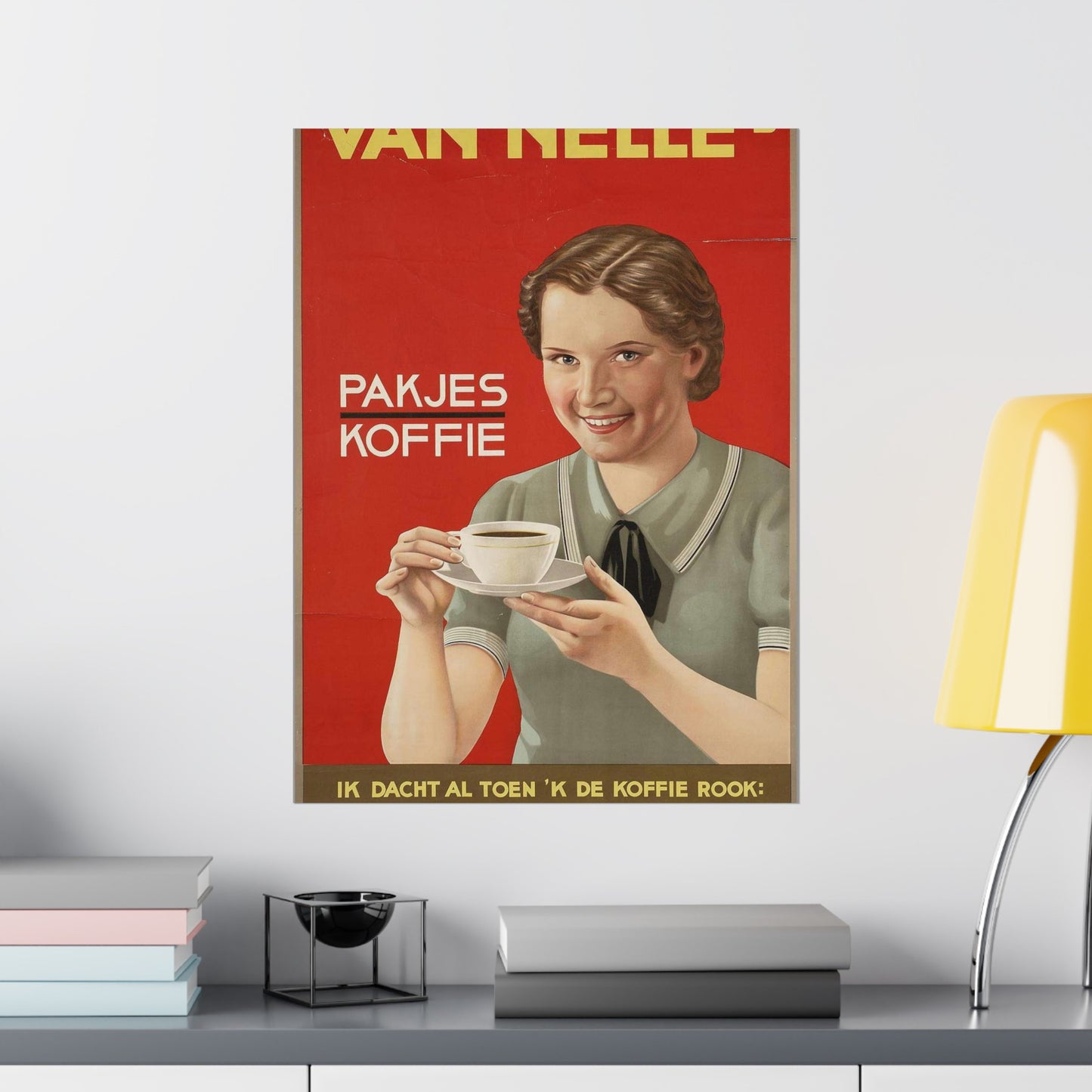 Van Nelle's pakjes koffie1936, Art Deco Poster High Quality Matte Wall Art Poster for Home, Office, Classroom