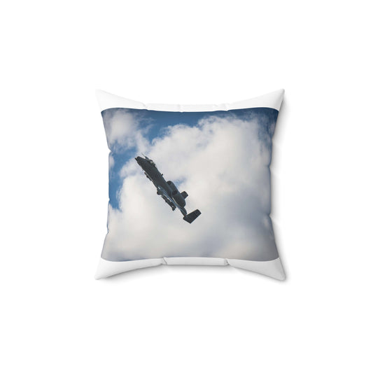 An A-10 Thunderbolt II assigned to the 51st Fighter Decorative Accent Square Pillow