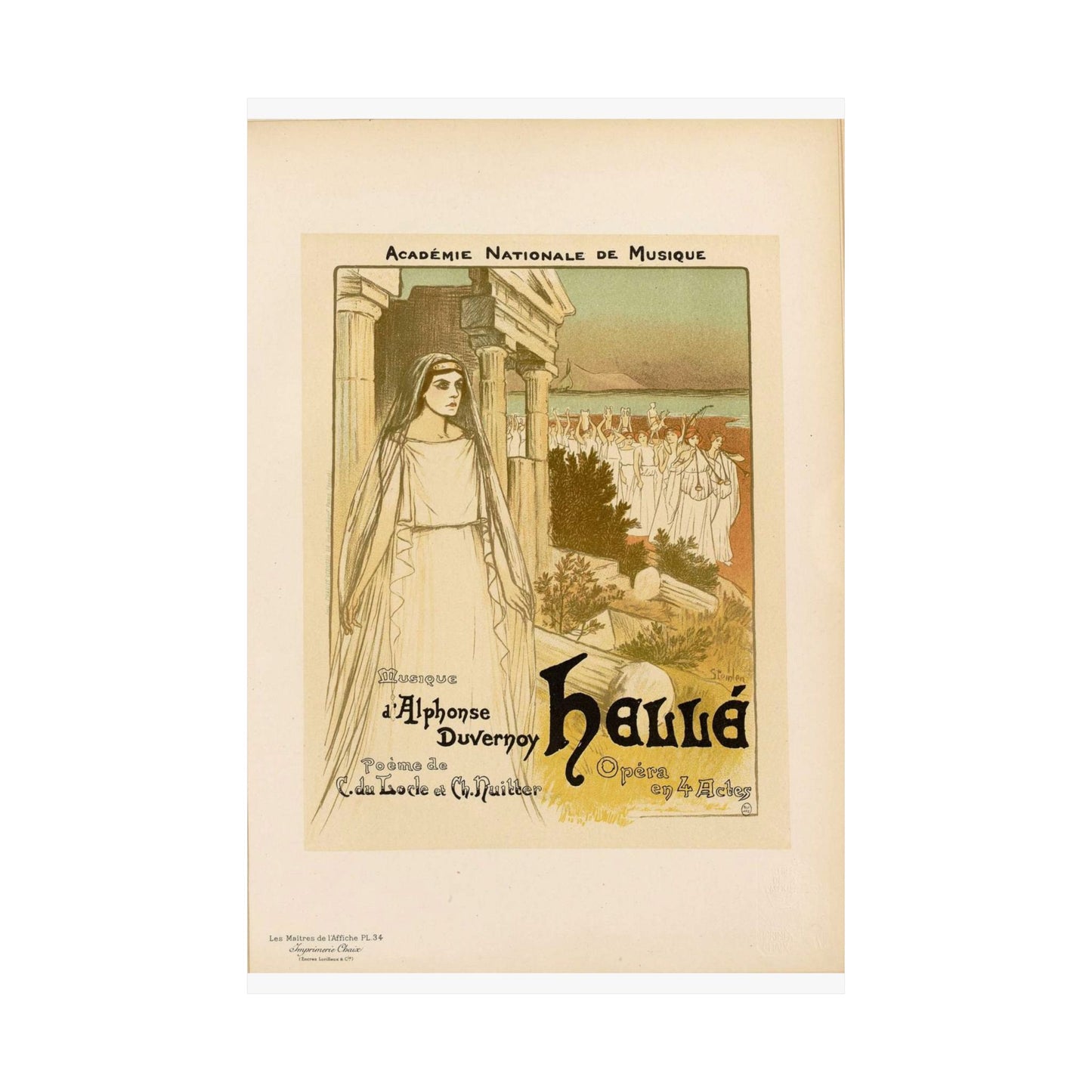 Maîtres de l'affiche V 1 - Pl 34 - Steinlen High Quality Matte Wall Art Poster for Home, Office, Classroom