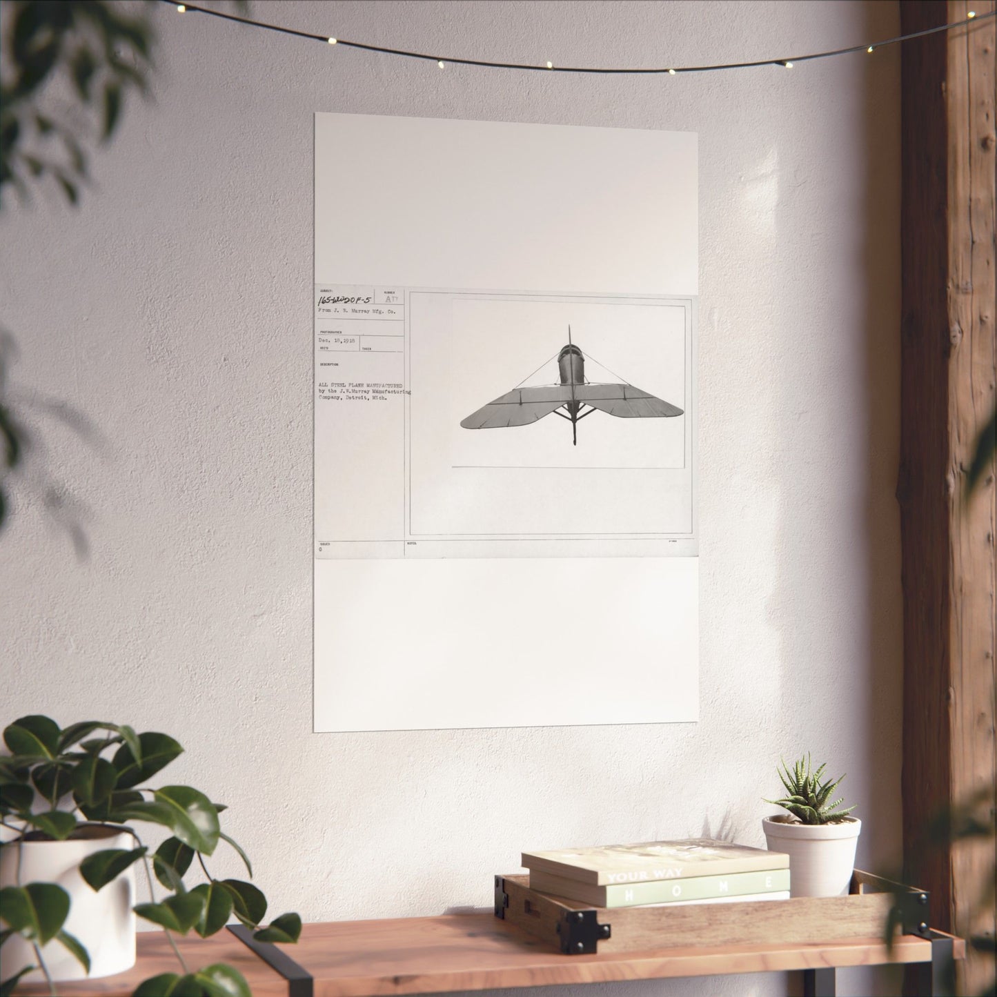 Patent drawing - Airplanes - Types - All steel manufactured by the J.W. Murray Manufacturing Company, Detroit, Michigan Public domain  image High Quality Matte Wall Art Poster for Home, Office, Classroom
