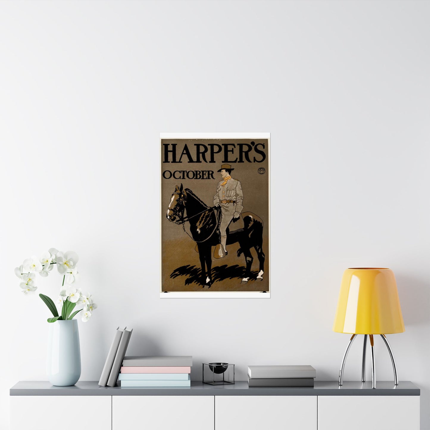 Edward Penfield - Edward Penfield, Harper's October High Quality Matte Wall Art Poster for Home, Office, Classroom