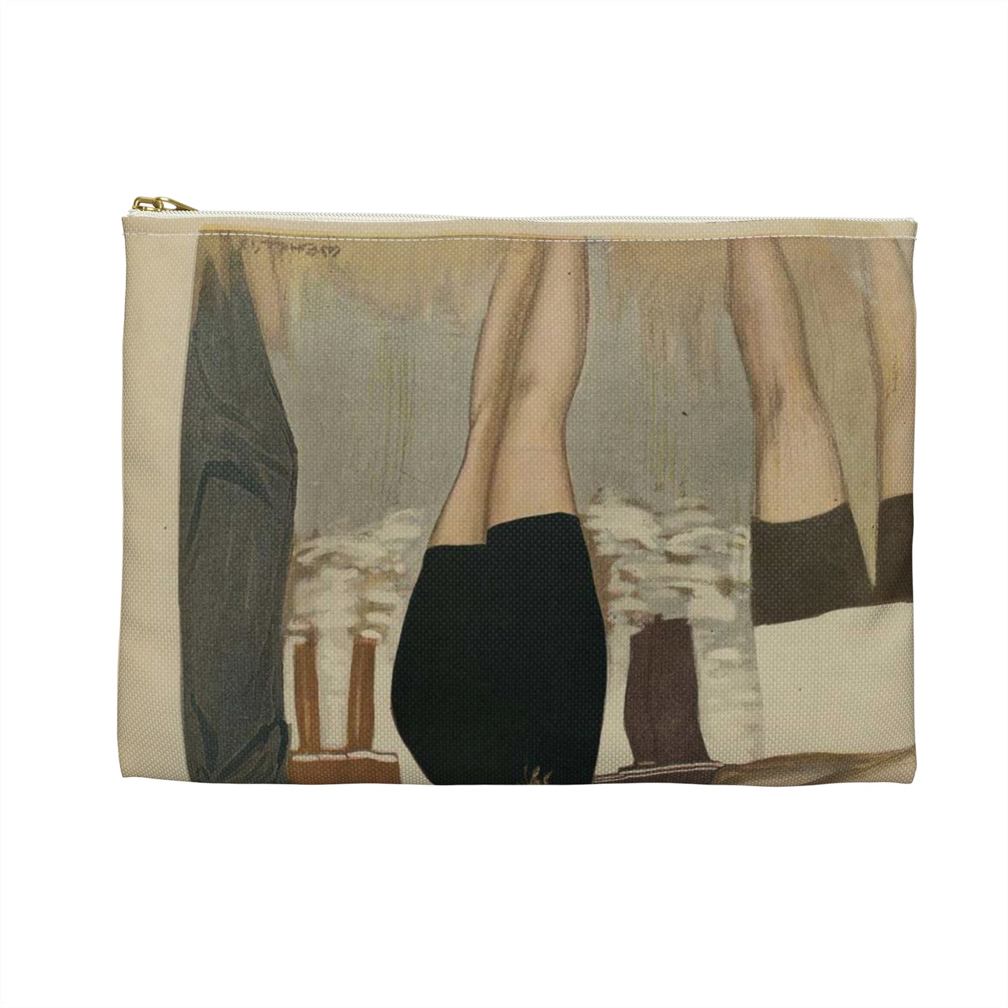 What are the wild wives saying? / W.E. Hill '13. Large Organizer Pouch with Black Zipper