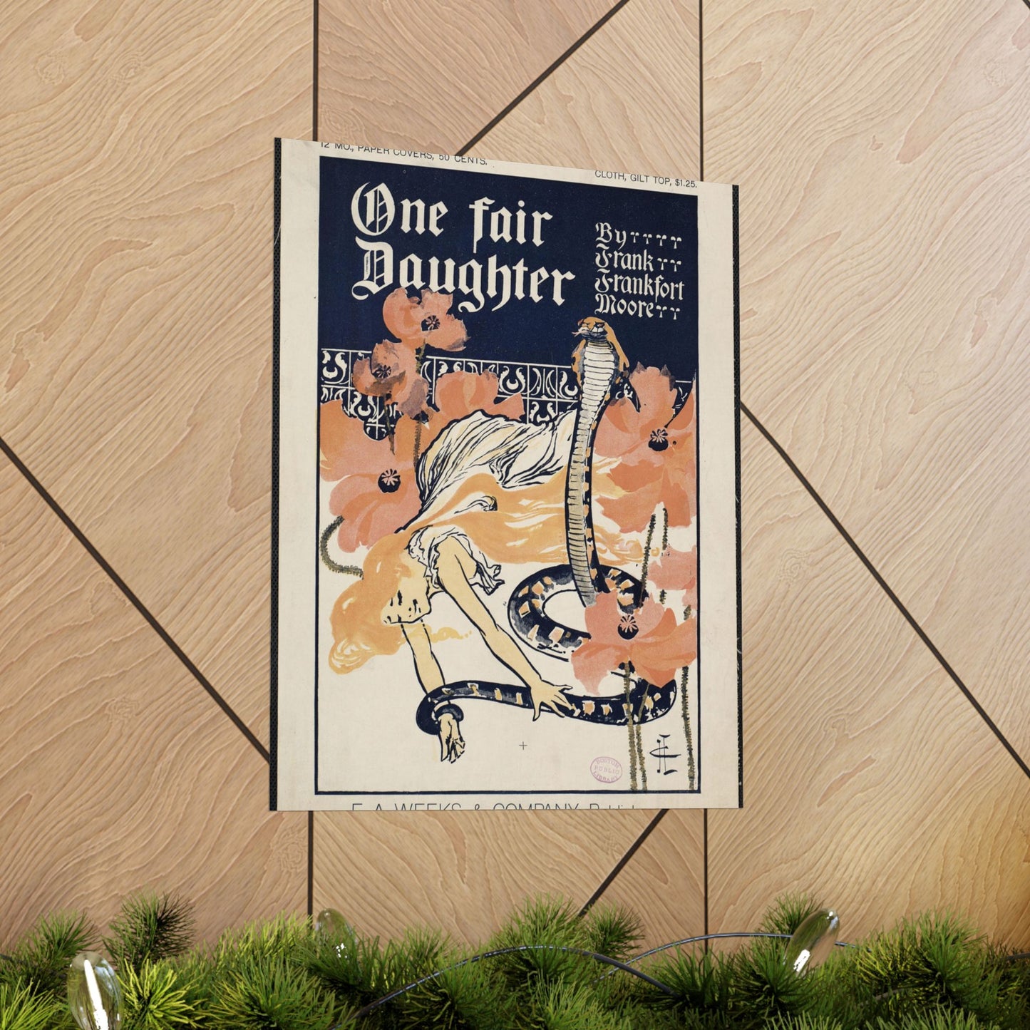 One fair daughter, by Frank Frankfort Moore High Quality Matte Wall Art Poster for Home, Office, Classroom