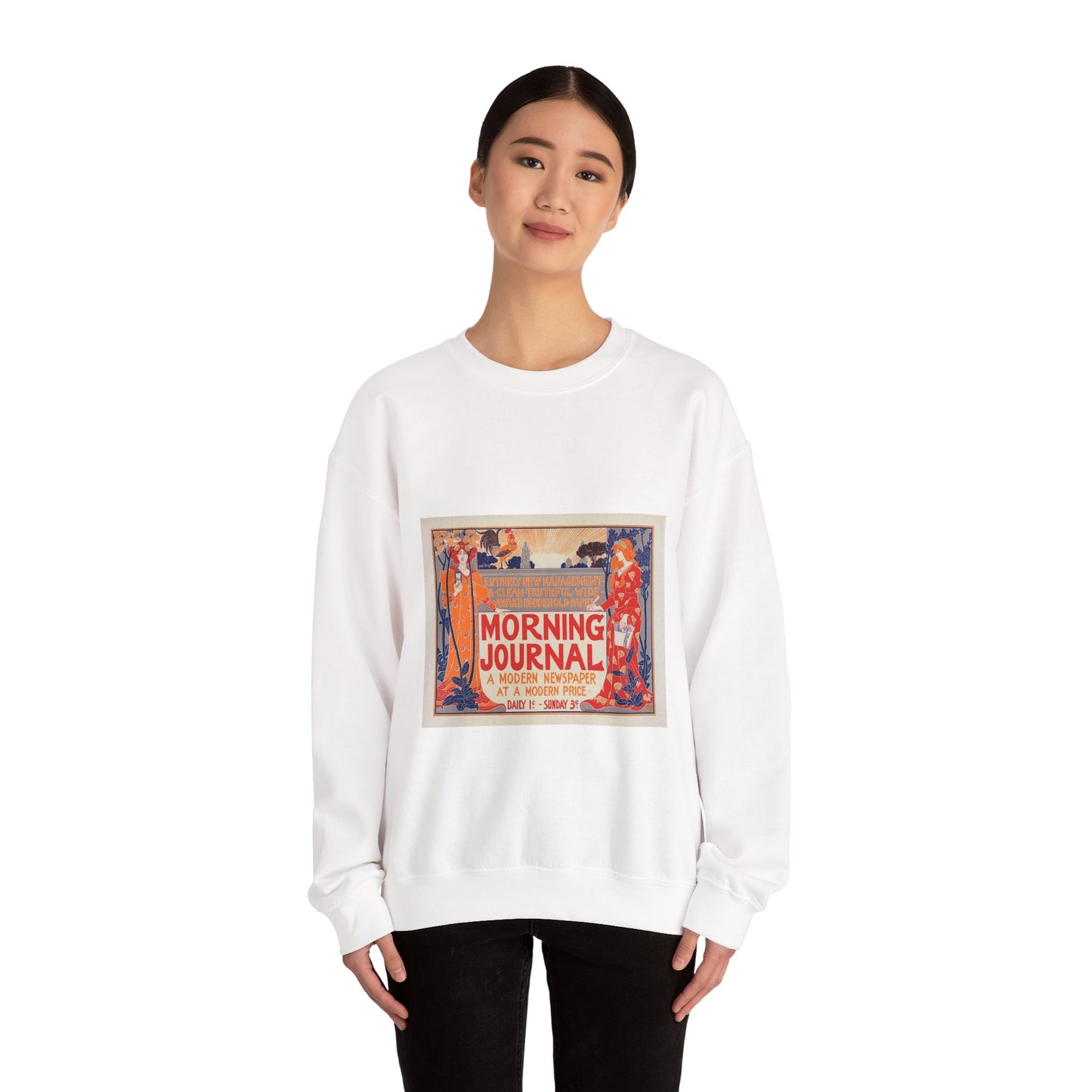 Louis Rhead - Affiche américaine pour le "Morning Journal". White Heavy Blend Adult Crew Neck SweatShirt