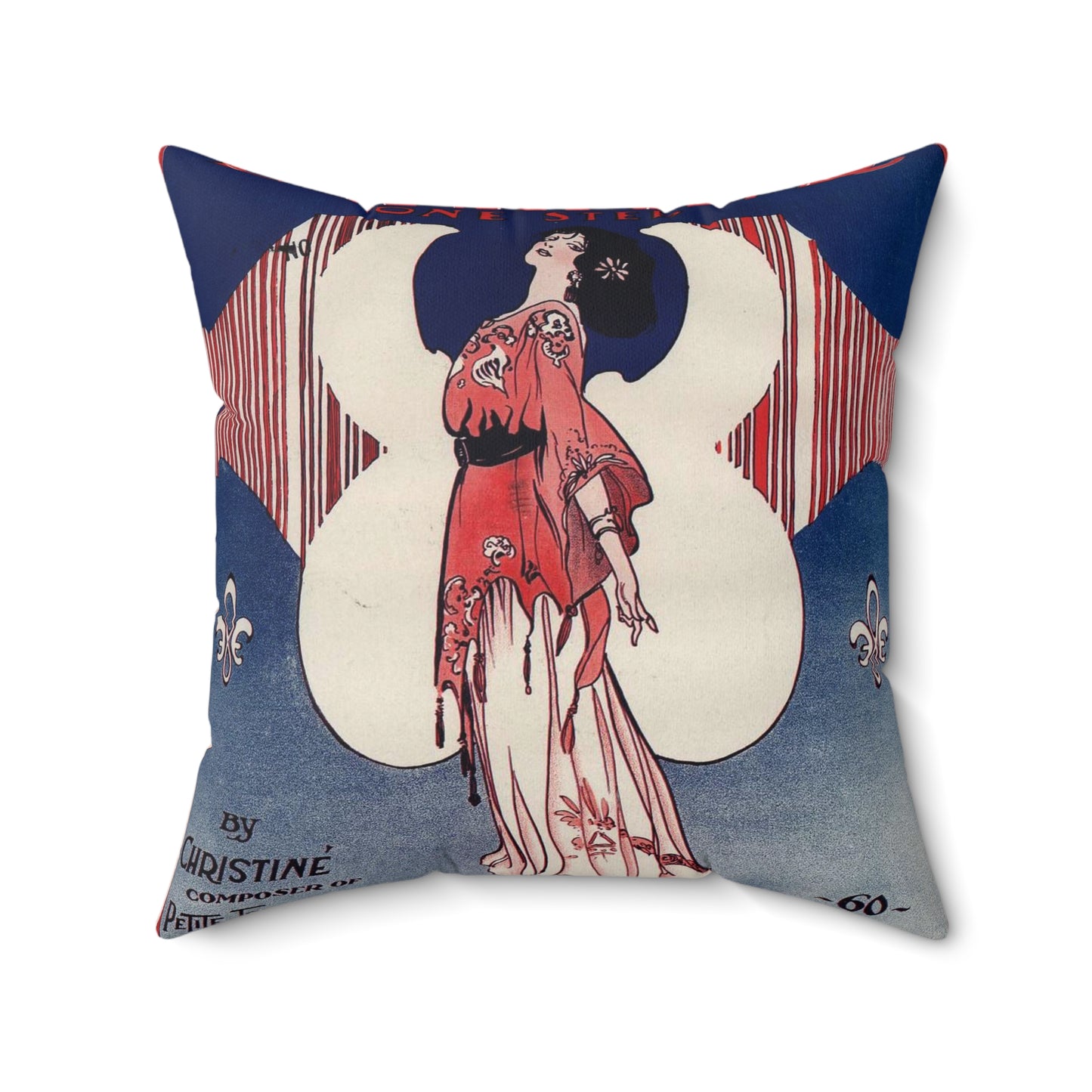 L' amour - Public domain American sheet music Decorative Accent Square Pillow