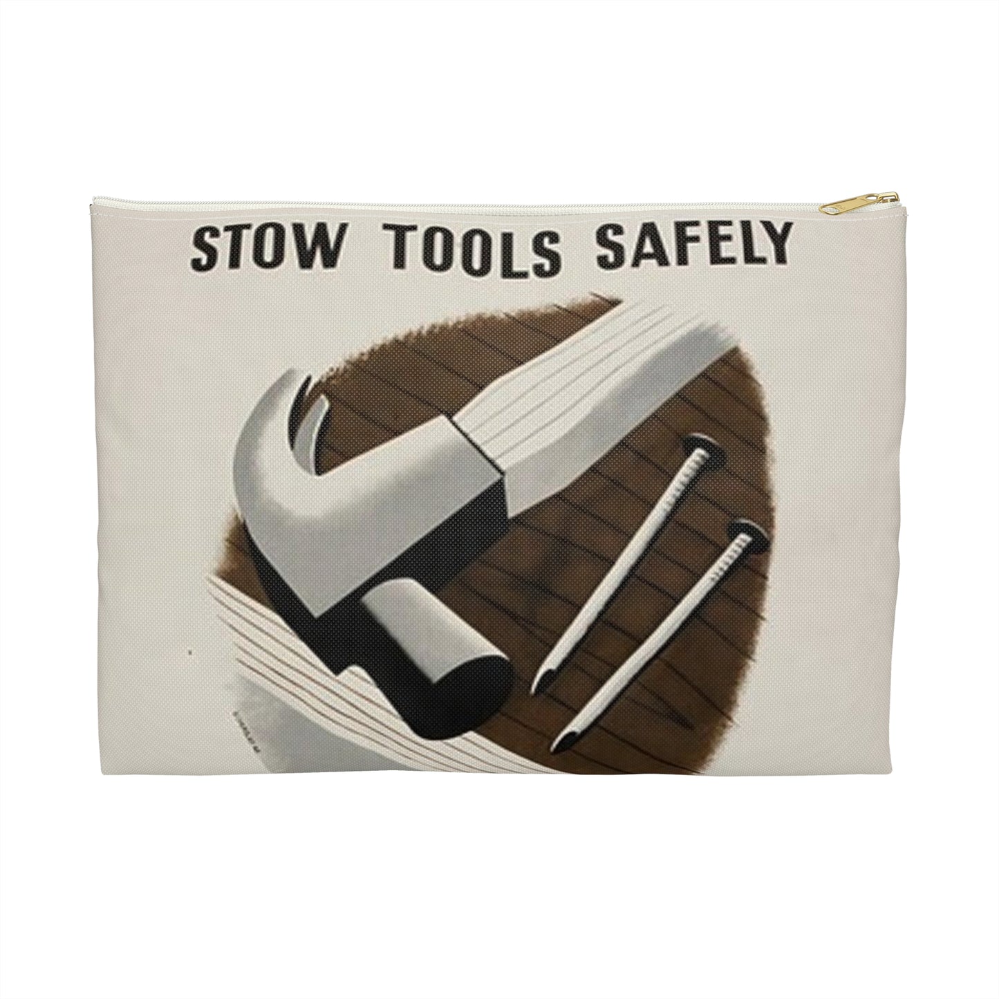 Stow Tools Safely Tom Eckersley Large Organizer Pouch with Black Zipper