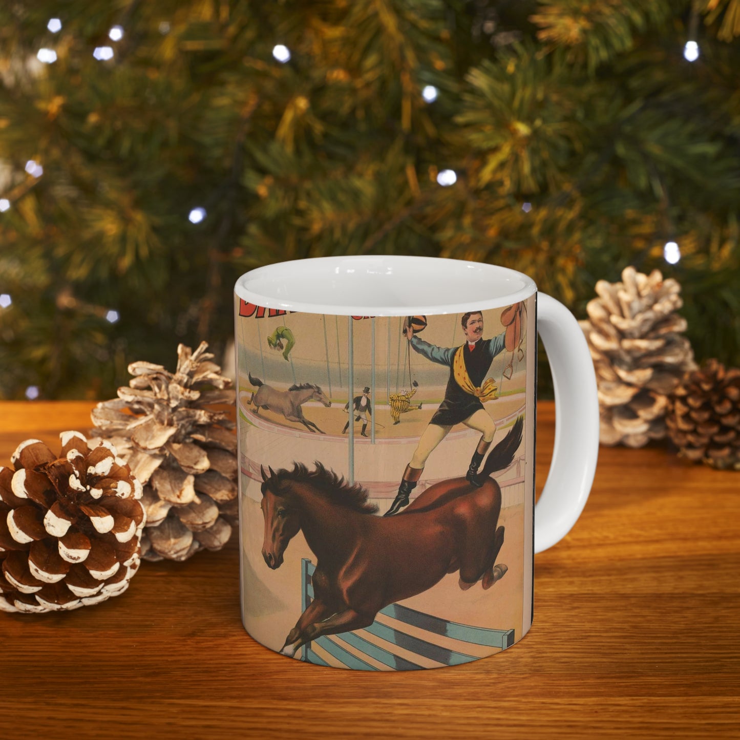 Die Barnum & Bailey groesste schaustellung der welt Reiter-wettrennen. Der Springende jockey.. Beautiful Novelty Ceramic Coffee Mug 11oz