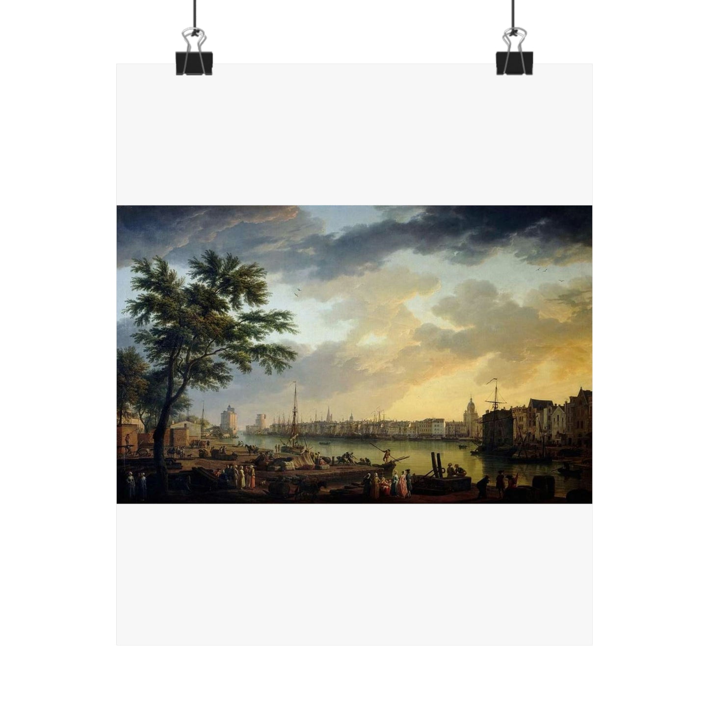 Vernet - Vue du port de la Rochelle High Quality Matte Wall Art Poster for Home, Office, Classroom