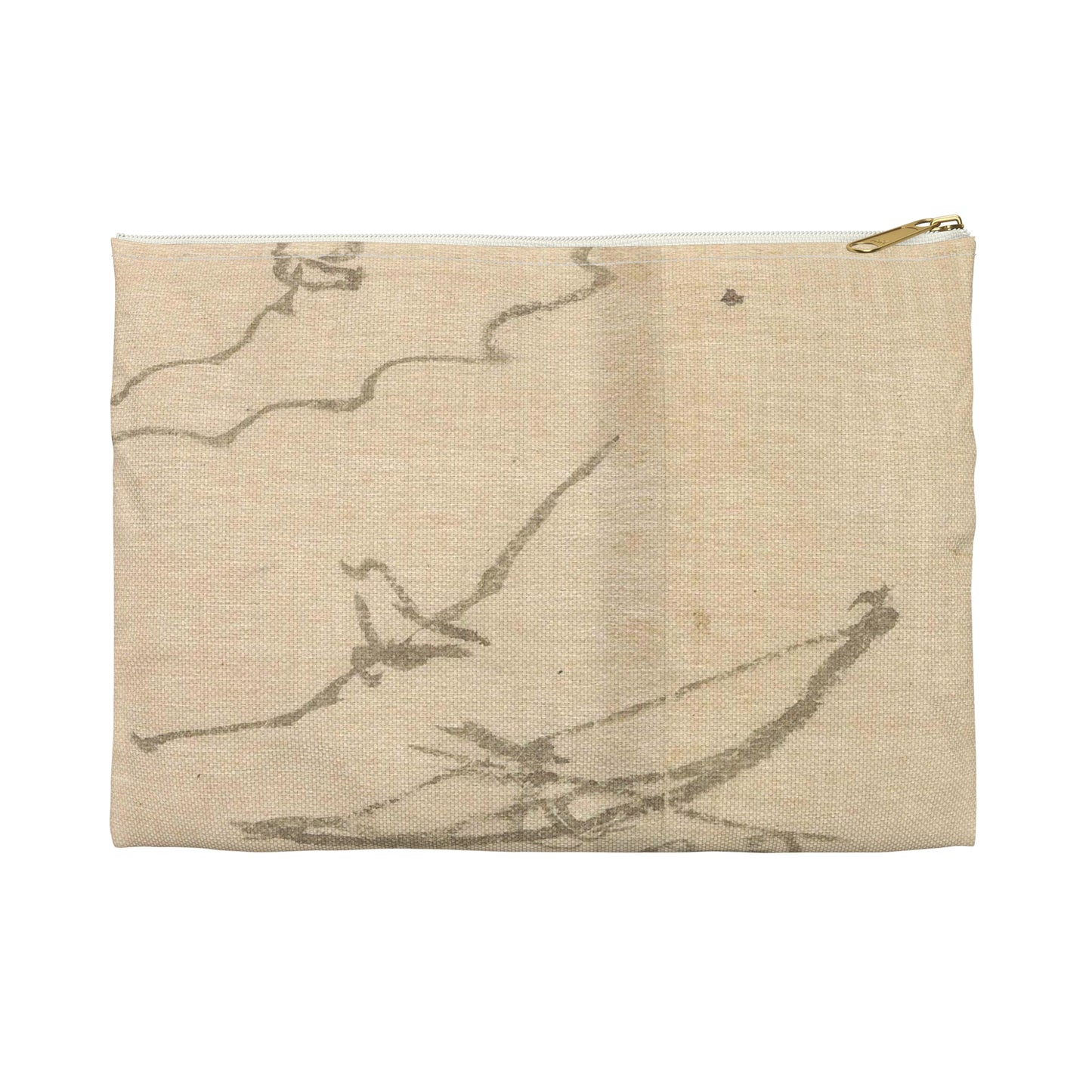 Schetsblad met roeiboot, Hiroshige I Utagawa Large Organizer Pouch with Black Zipper