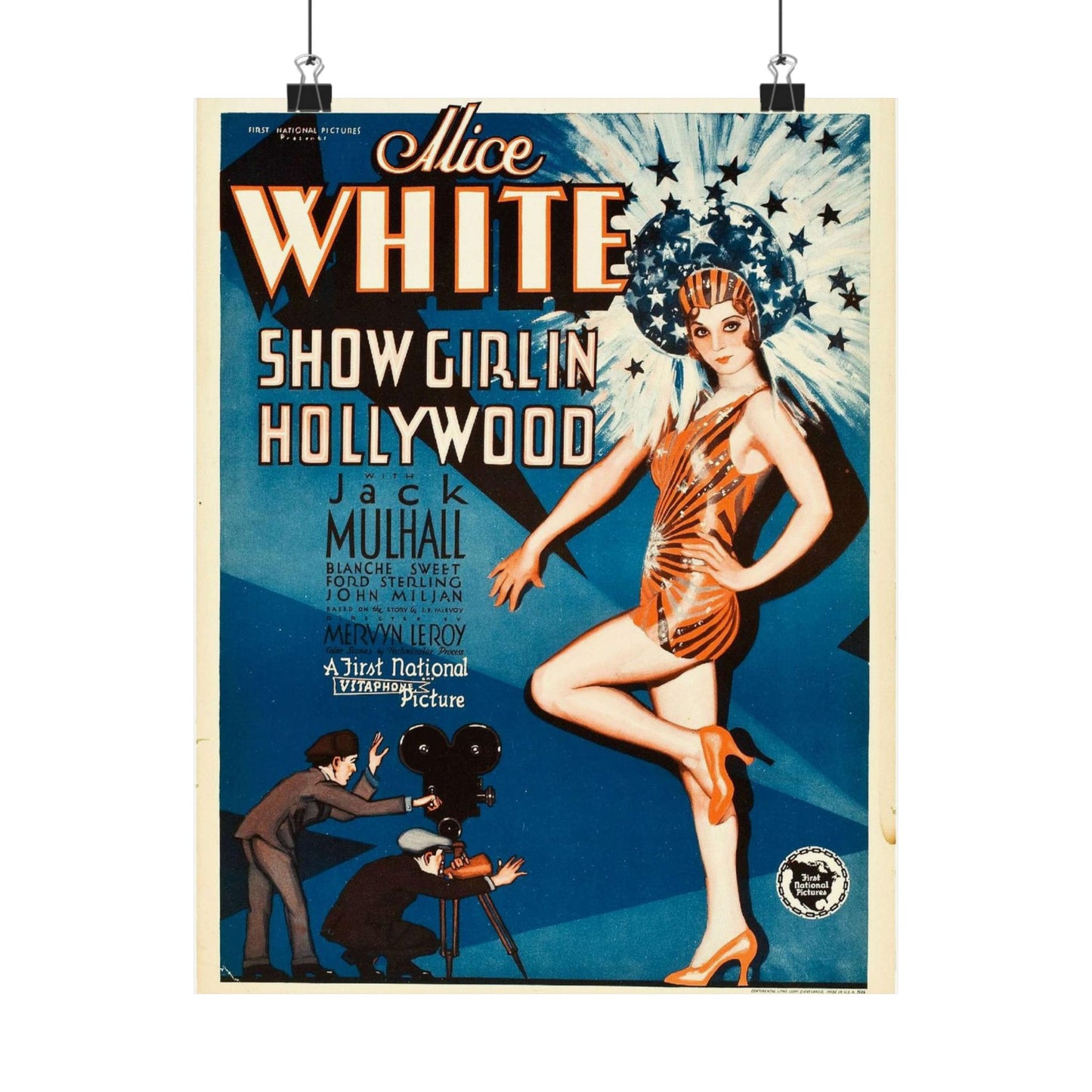 ShowgirlHollywood, Art Deco Poster High Quality Matte Wall Art Poster for Home, Office, Classroom