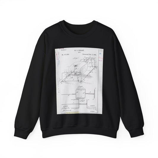 Patent drawing - for M. E. Knight's Spit Public domain  image Black Heavy Blend Adult Crew Neck SweatShirt