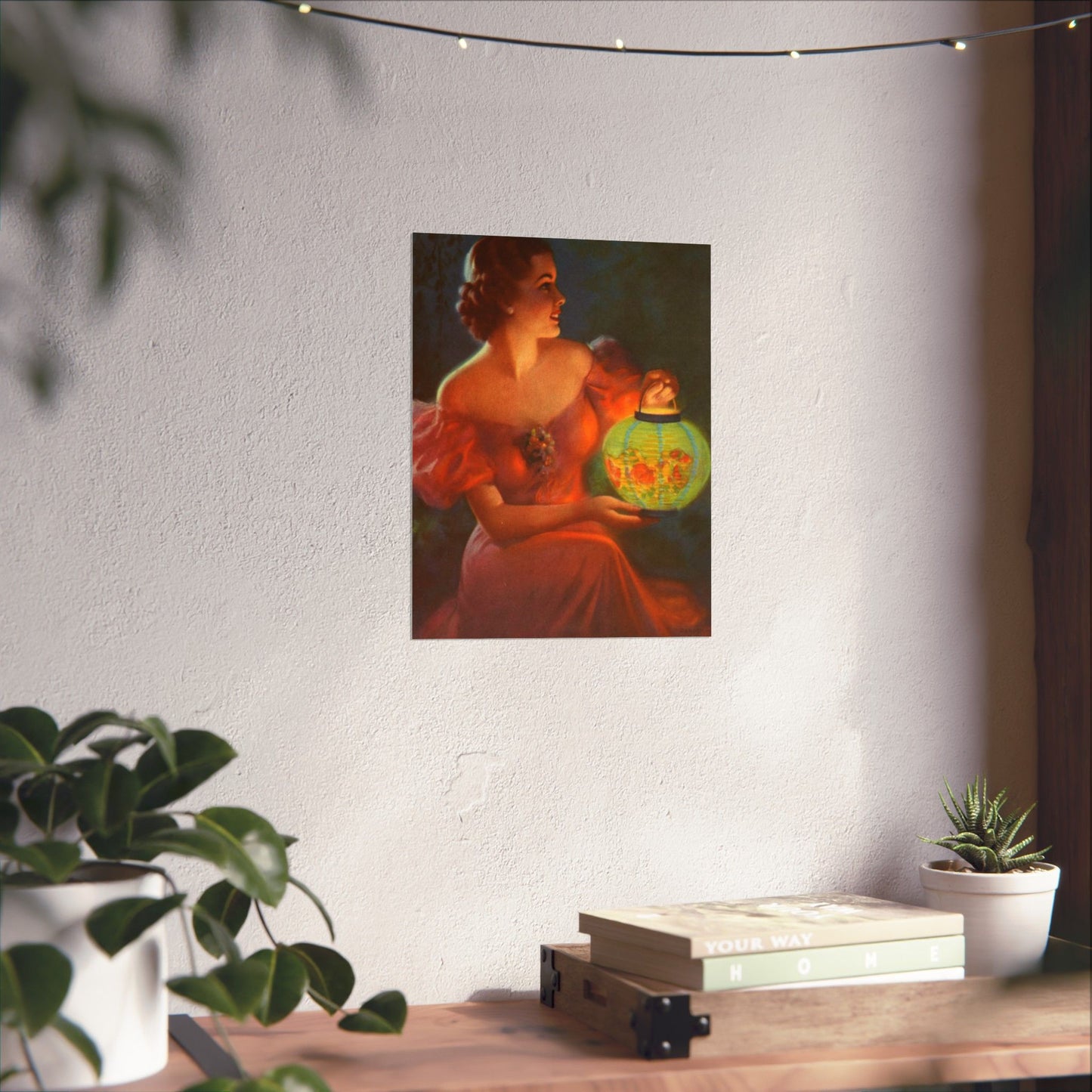 Lantern Glow by Edward Mason Eggleston High Quality Matte Wall Art Poster for Home, Office, Classroom