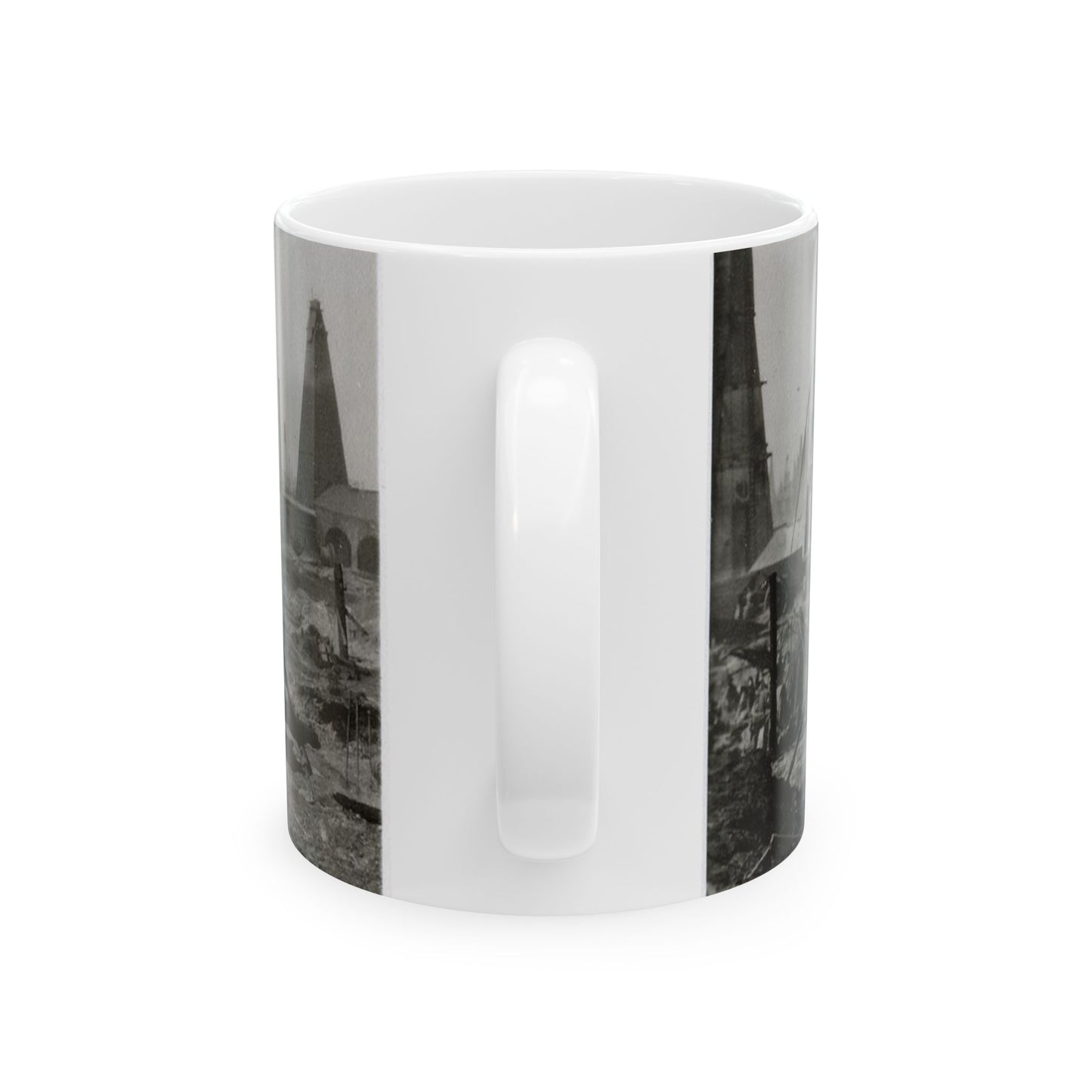 Baku. Oil production. - Drawing. Public domain image. Beautiful Novelty Ceramic Coffee Mug 11oz