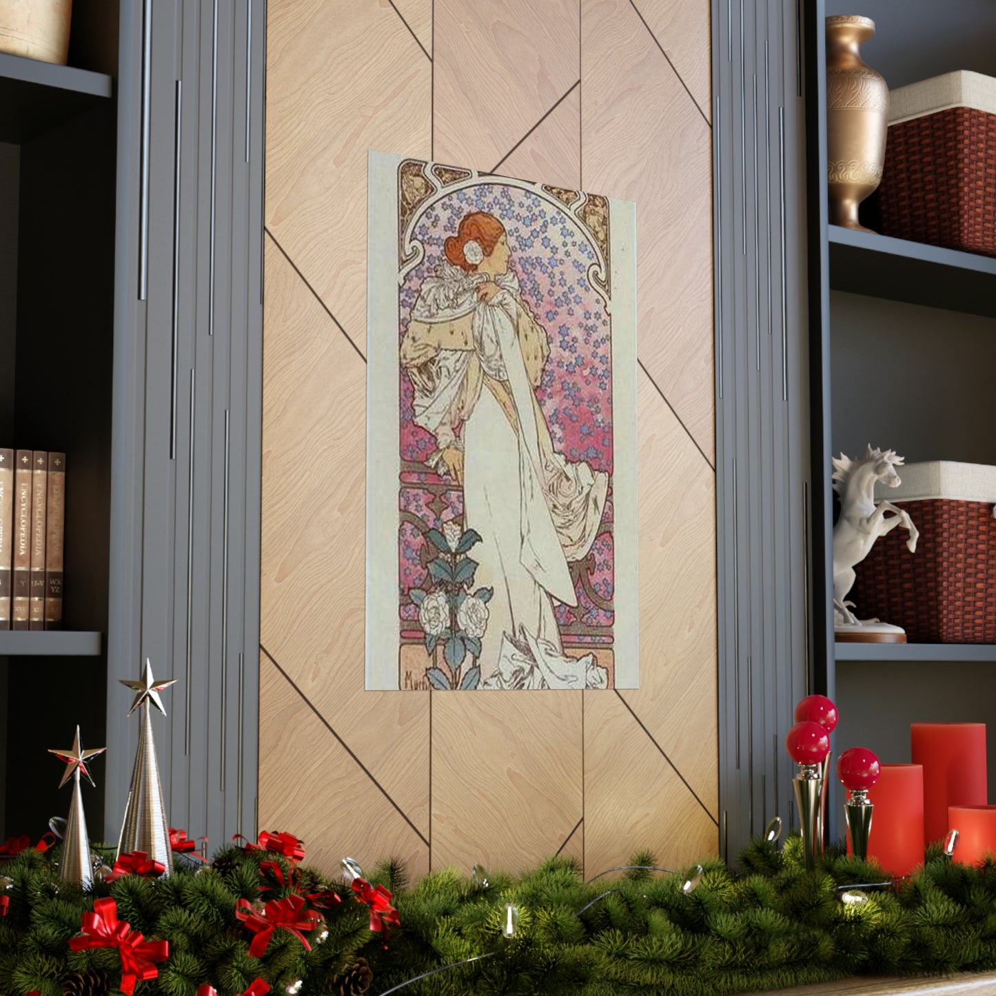Affiche pour le Théâtre de la Renaissance, "la Dame aux Camélias". High Quality Matte Wall Art Poster for Home, Office, Classroom