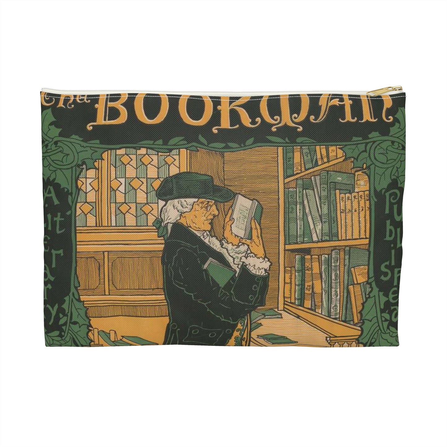 Louis Rhead - The bookman, Christmas number (2015646907) Large Organizer Pouch with Black Zipper