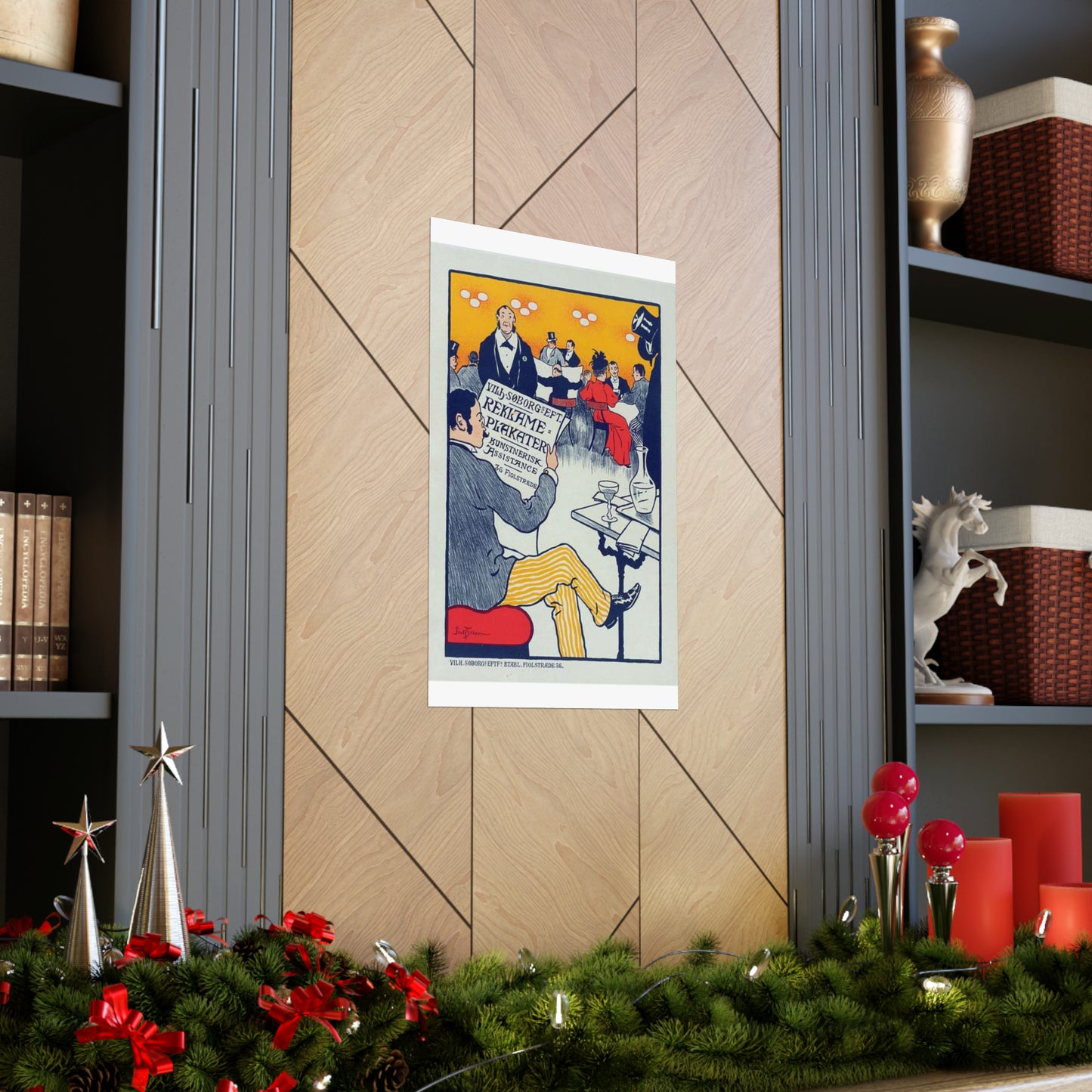 Affiche danoise pour les "Affiches artistiques Wilh. Söborg". High Quality Matte Wall Art Poster for Home, Office, Classroom
