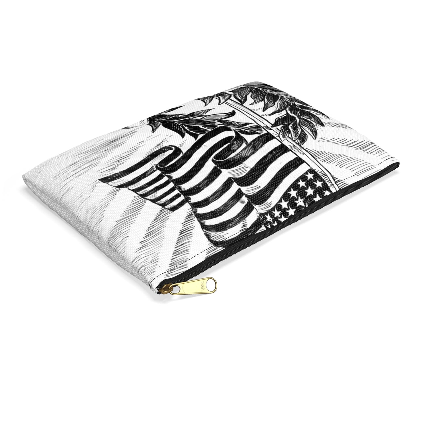 Flag Day, 1920 - Political cartoon, public domain image Large Organizer Pouch with Black Zipper