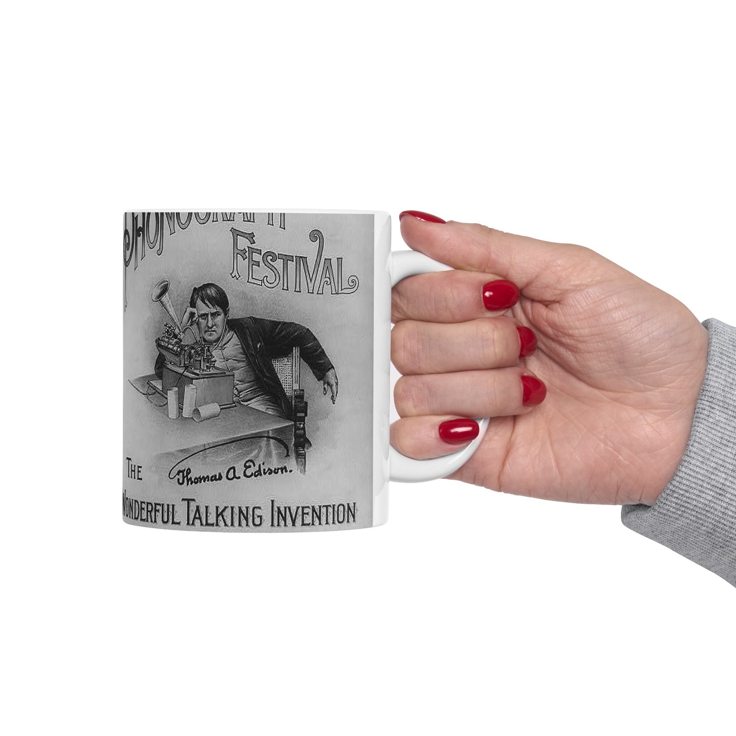 Prof. Thad Sheridan Fritz's phonograph festival Beautiful Novelty Ceramic Coffee Mug 11oz