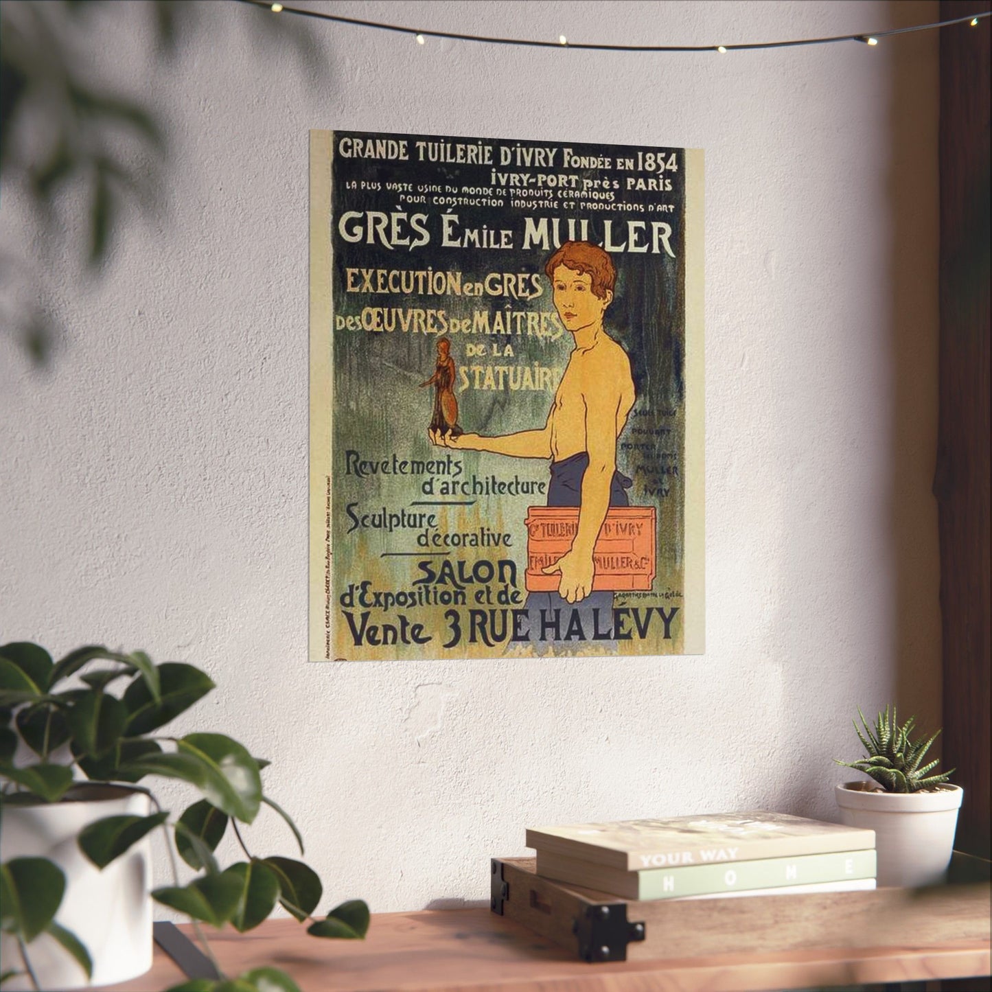 Affiche pour la "Grande Tuilerie d'Ivry" (Usine Émile Muller). High Quality Matte Wall Art Poster for Home, Office, Classroom