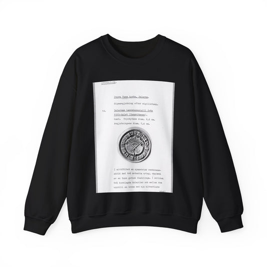 sigill (Dalarnas Landskapssigill från 1520-talet) Black Heavy Blend Adult Crew Neck SweatShirt