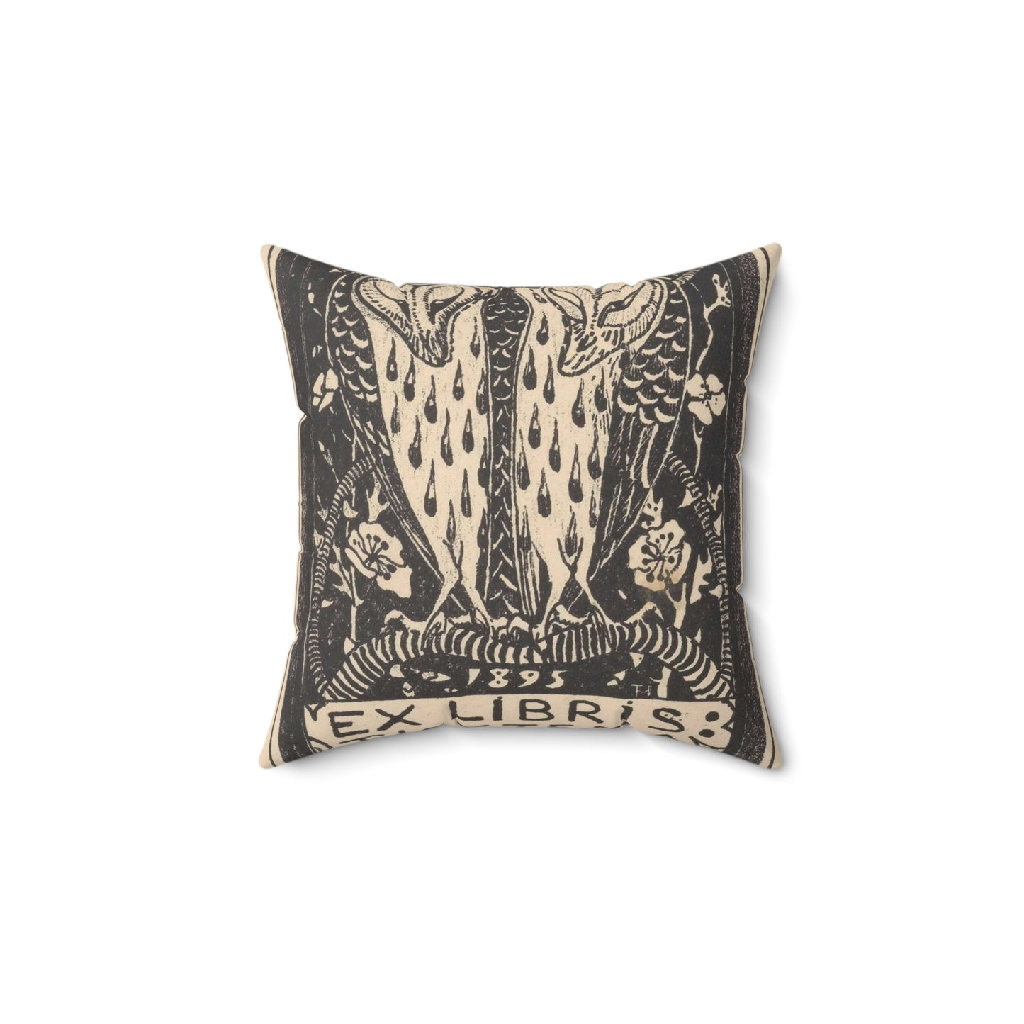 Theo van Hoytema - Ex libris van Theo van Hoytema Decorative Accent Square Pillow