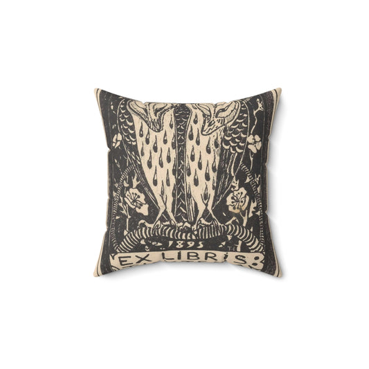 Theo van Hoytema - Ex libris van Theo van Hoytema Decorative Accent Square Pillow