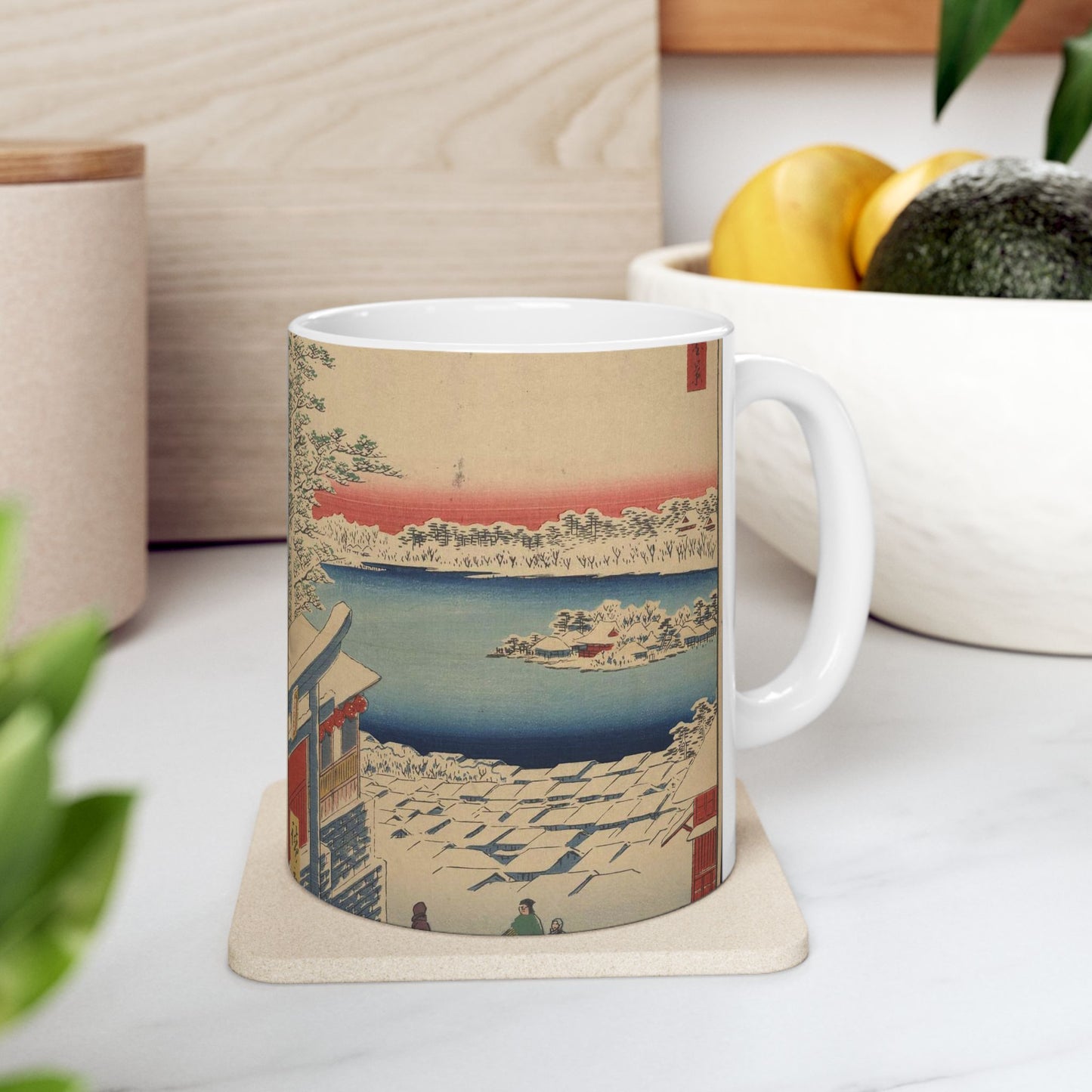 Yushima tenjin sakaue chōbō Andō Hiroshige Beautiful Novelty Ceramic Coffee Mug 11oz