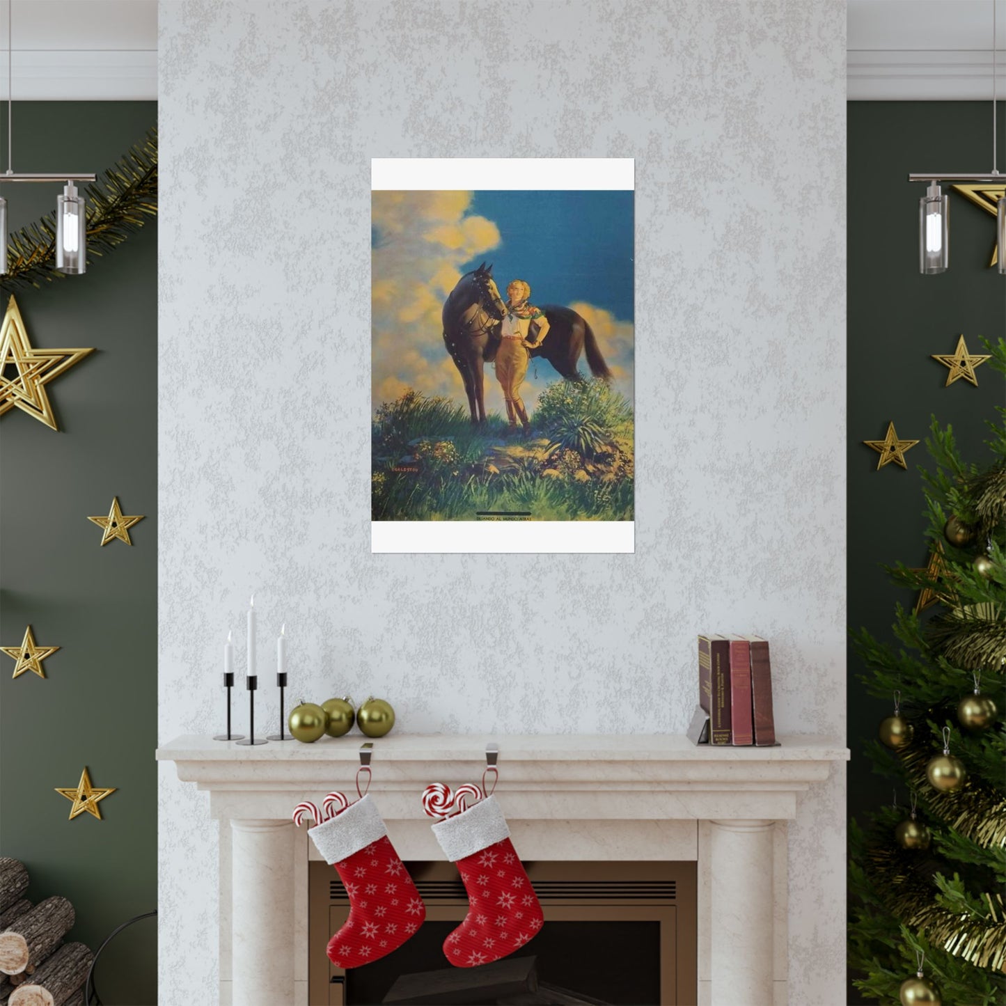 Top of the World, or, Dejando al Munro Atras, painting by Edward Mason Eggleston High Quality Matte Wall Art Poster for Home, Office, Classroom