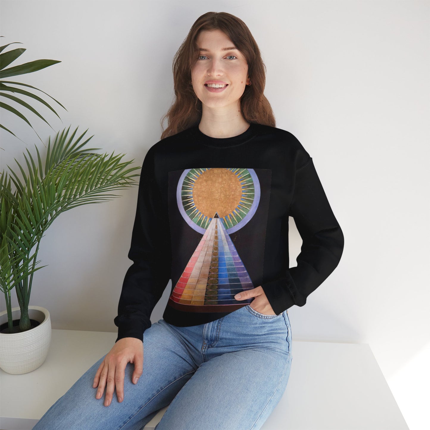 Hilma af Klint - Altarpiece No. 1 Group X (13919) Black Heavy Blend Adult Crew Neck SweatShirt