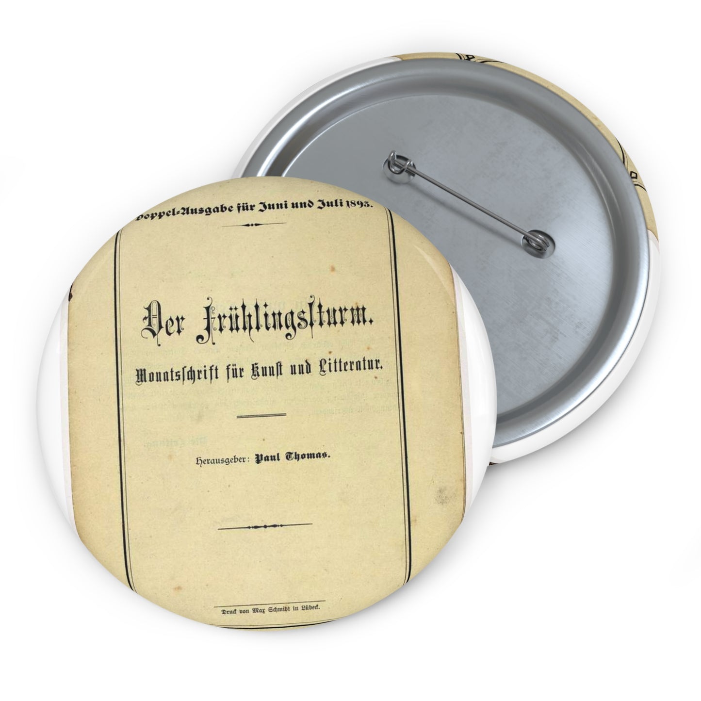 Fruhlingssturm 2 Pin Buttons with Crisp Design