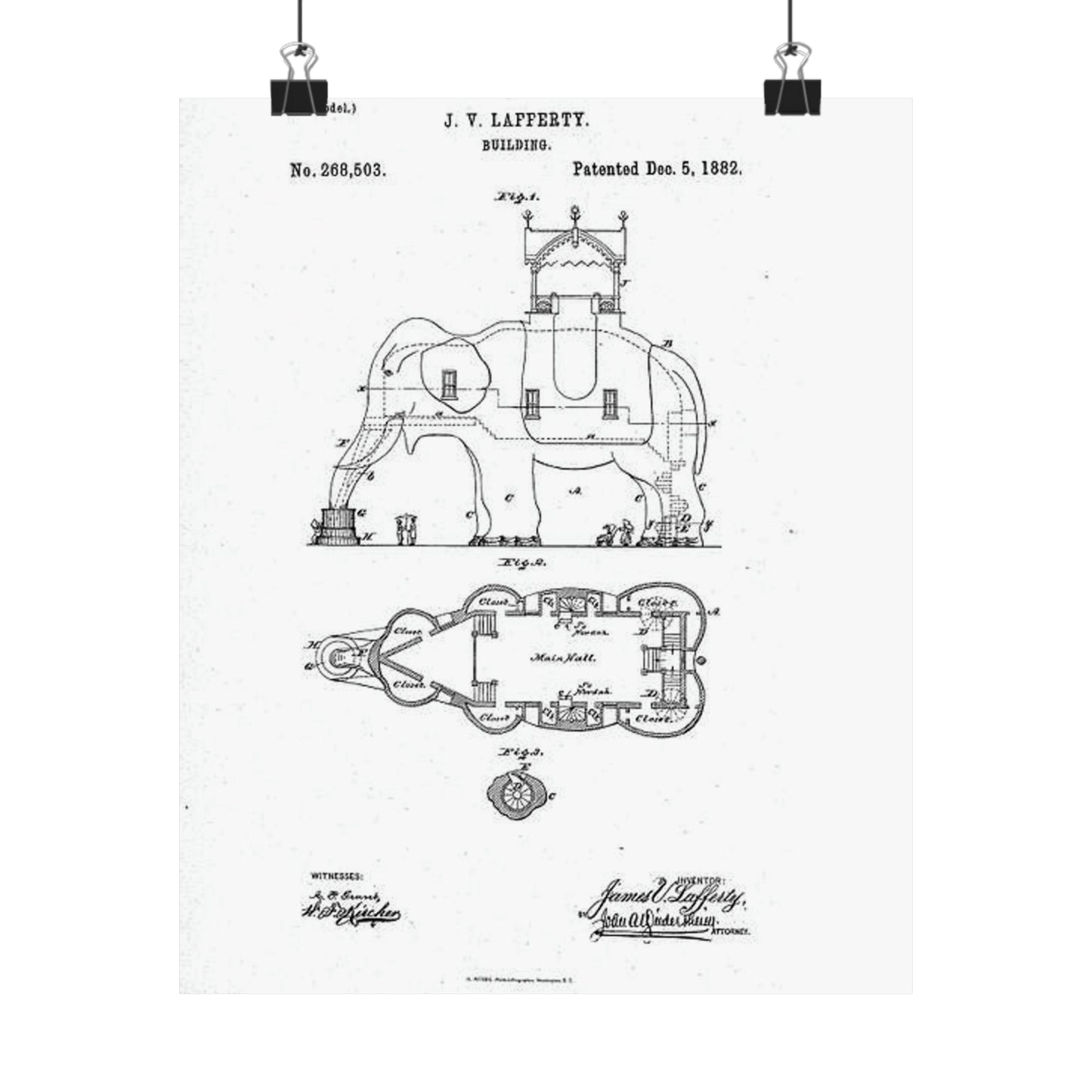 Patent Drawing of Engine - Lucy-USpatent268503 1882 Public domain  image High Quality Matte Wall Art Poster for Home, Office, Classroom