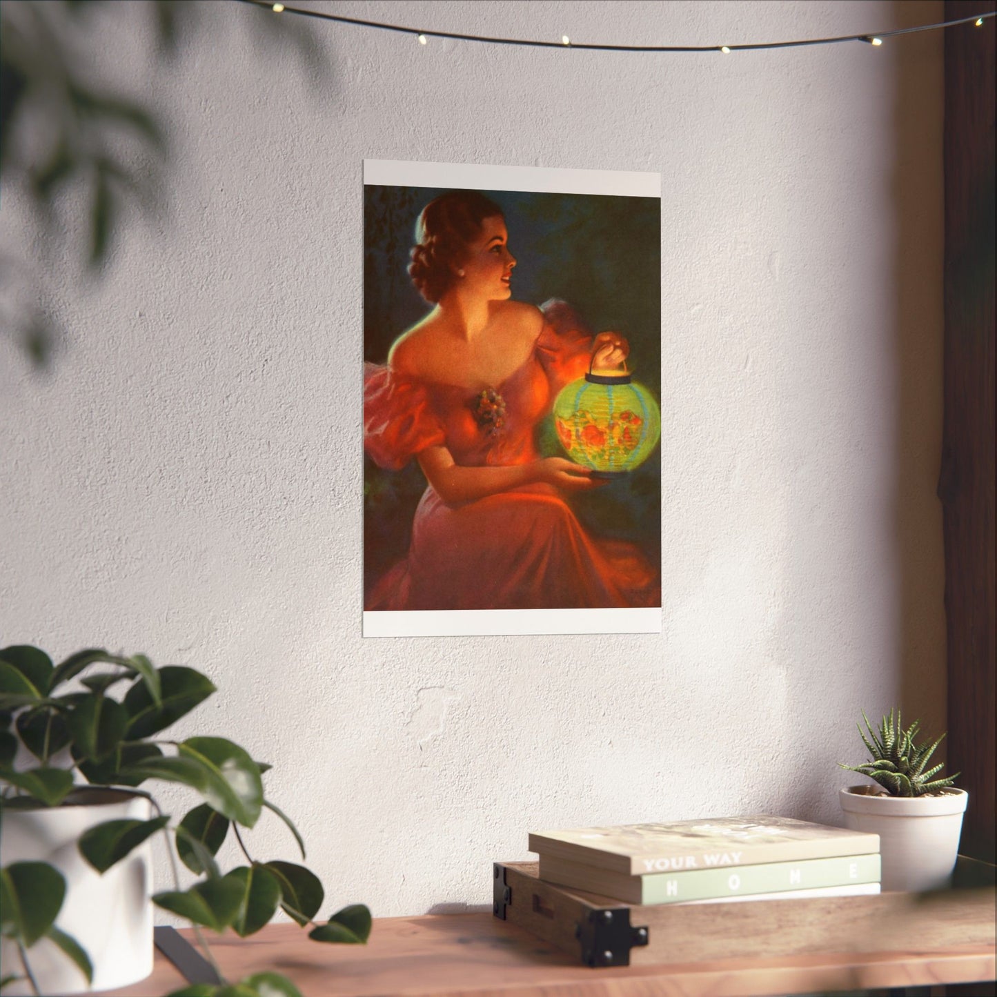 Lantern Glow by Edward Mason Eggleston High Quality Matte Wall Art Poster for Home, Office, Classroom