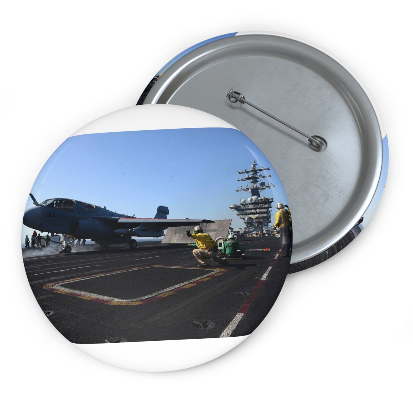 An EA-6B Prowler assigned to the Patriots of Electronic Pin Buttons with Crisp Design