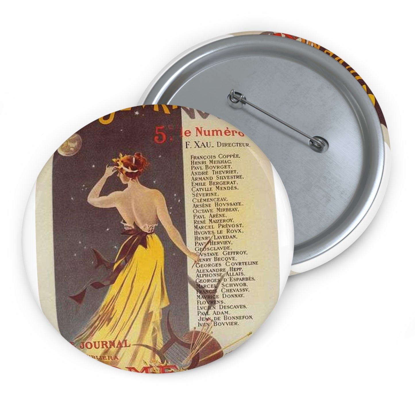 Affiche pour annoncer la publication de "Rome" dans Le Journal. Pin Buttons with Crisp Design