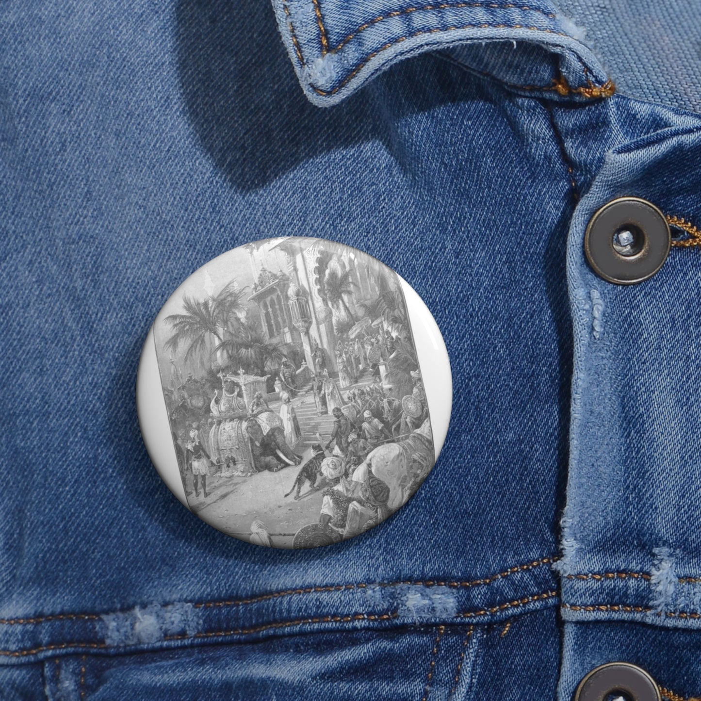 Journey to the East - Nicolas II Asia Tour by Ukhtomsky Pin Buttons with Crisp Design