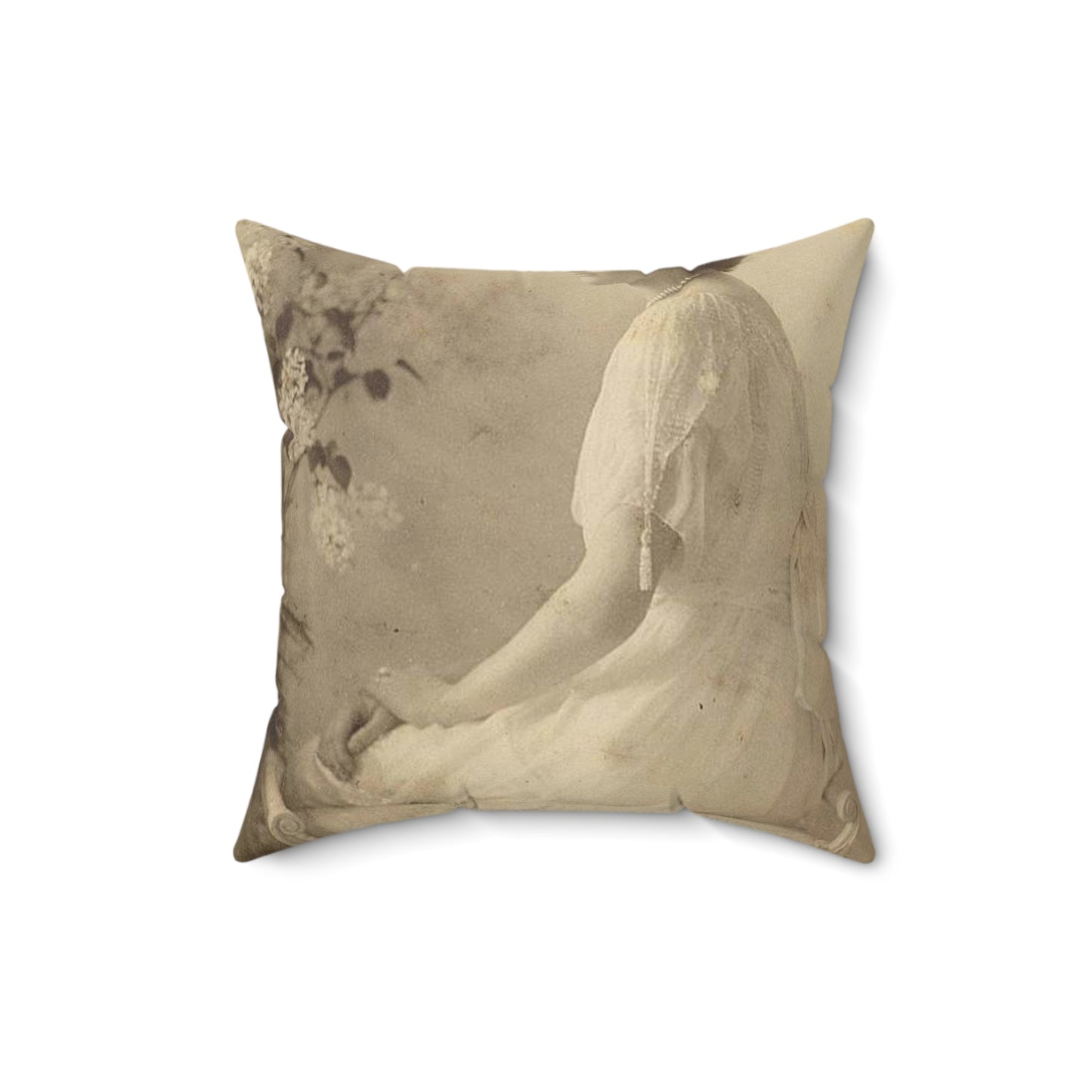Tatyana Nikolaevna 1914 - Public domain portrait print Decorative Accent Square Pillow