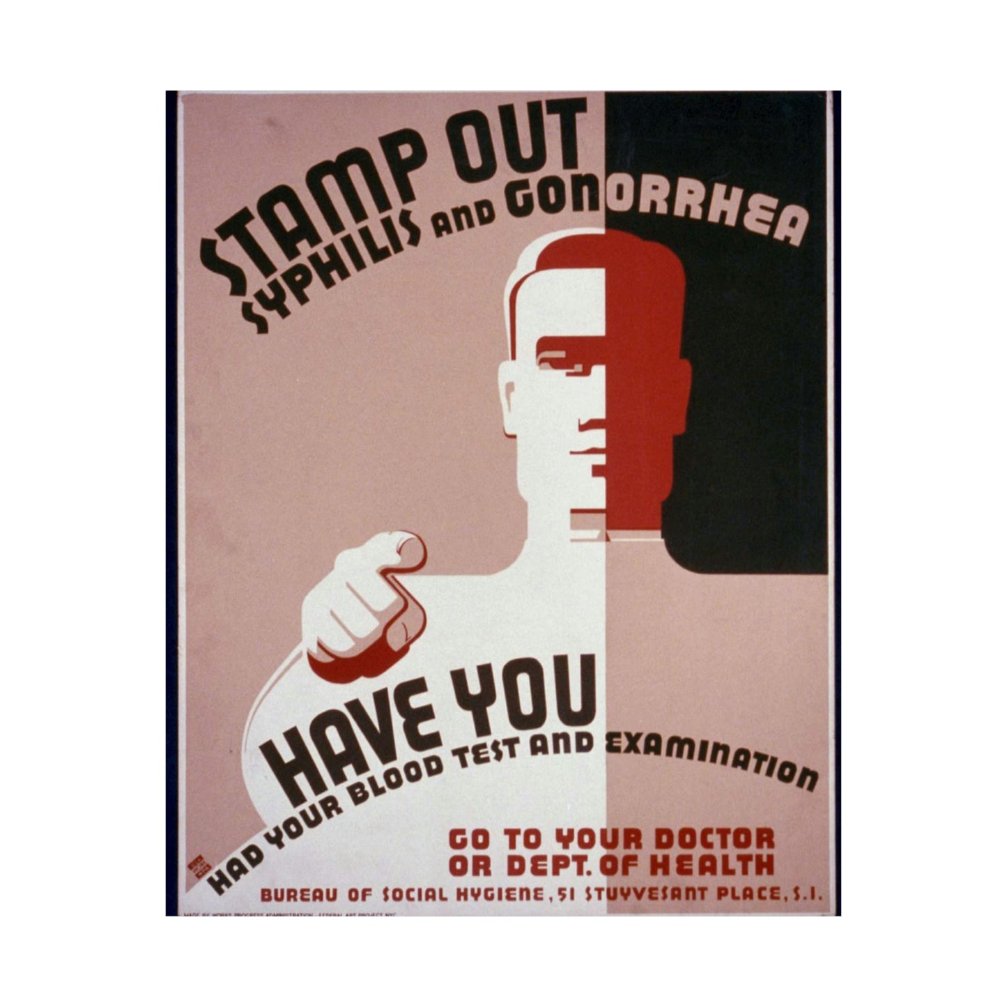 Stamp out syphilis and gonorrhea Have you had your blood test and examination : Go to your doctor or Dept. of Health. High Quality Matte Wall Art Poster for Home, Office, Classroom