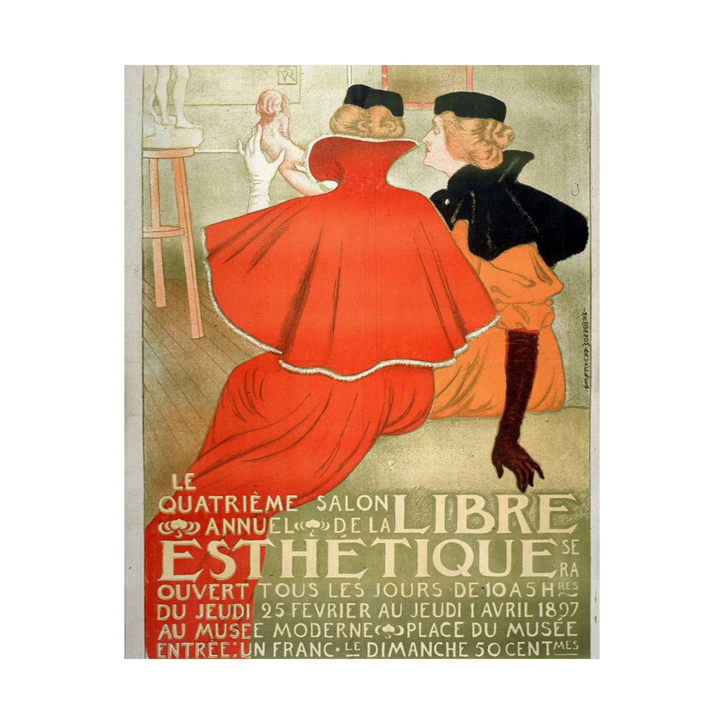 Le quatrième salon annuel de la Libre Esthétique High Quality Matte Wall Art Poster for Home, Office, Classroom