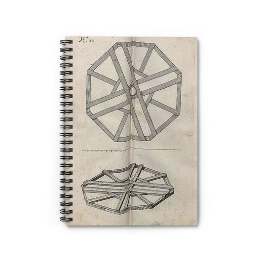 Patent Drawing of Engine - Fotothek df tg 0002625 Architektur ^ Bauwesen ^ Kran ^ Tragwerk Public domain  image Spiral Bound Ruled Notebook with Printed Cover